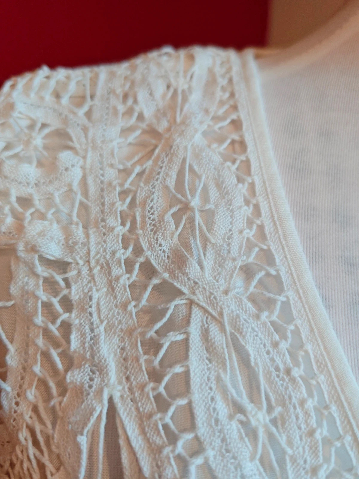🌺 Precioso vestido de crochet blanco – Vintage – taille L / 40 / 12 4
