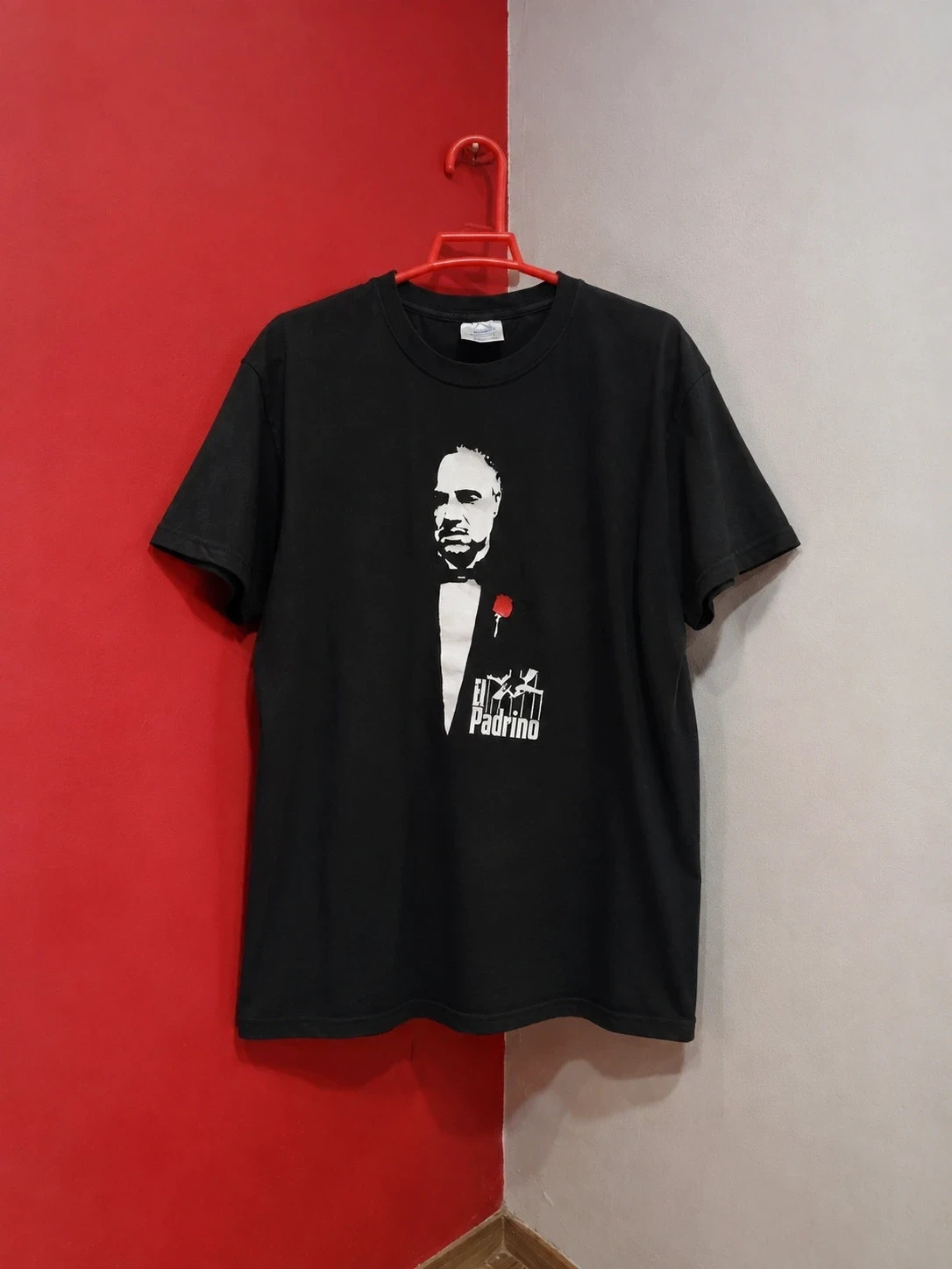 🌺Camiseta de algodón negra con logo de El Padrino