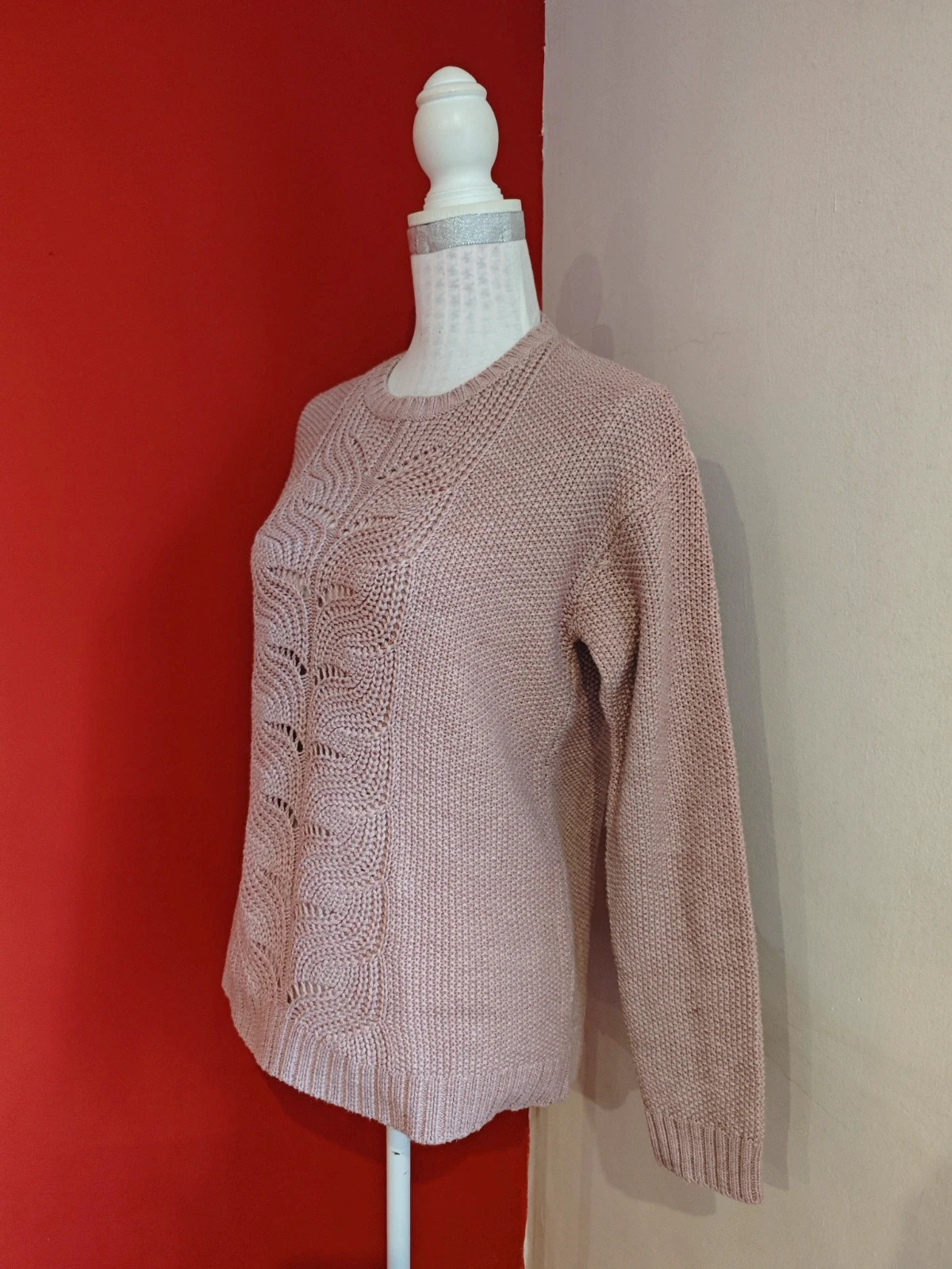 🌺 Jersey rosa con punto de ochos delante – Sfera Basic – taille XL / 42 / 14 2