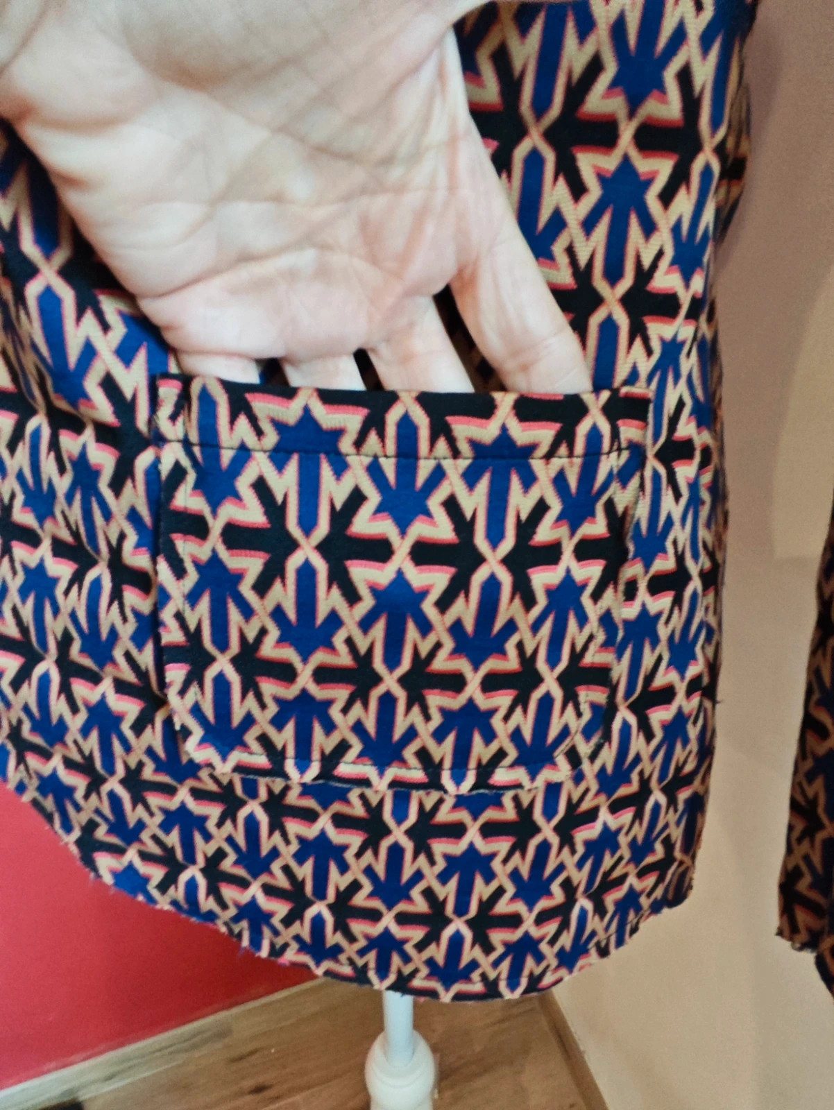 🌺Blazer de entretiempo con estampado geométrico varios tonos – Basil – taille L / 40 / 12 5
