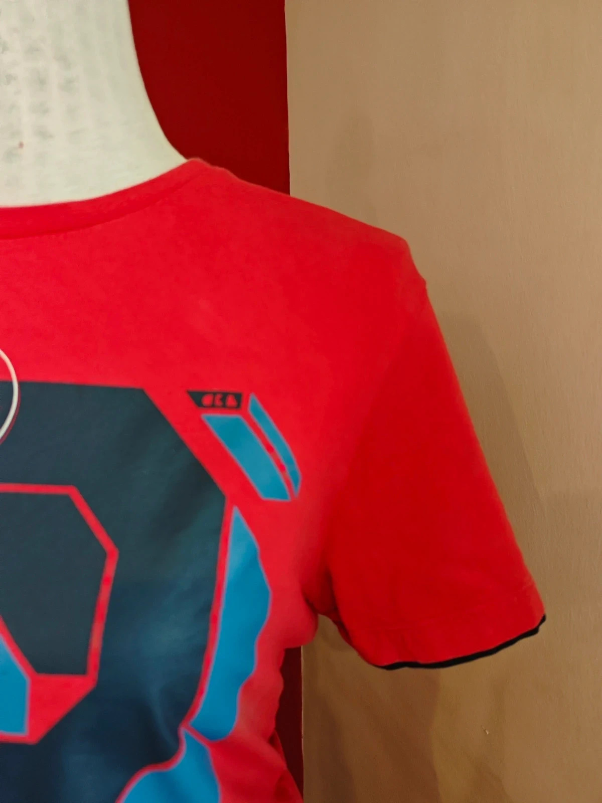 🌺 Camiseta unisex roja con logo – Clockhouse – taille M / 38 / 10 3