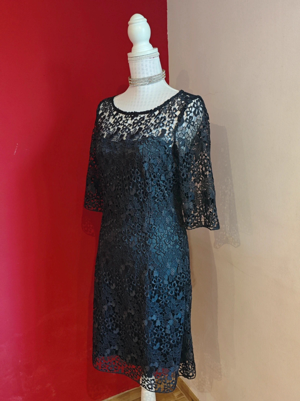 🌺 Elegantisimo vestido de crochet gris ideal eventos, de Steps everyday chic – Steps Everyday Chic – taille L / 40 / 12 2