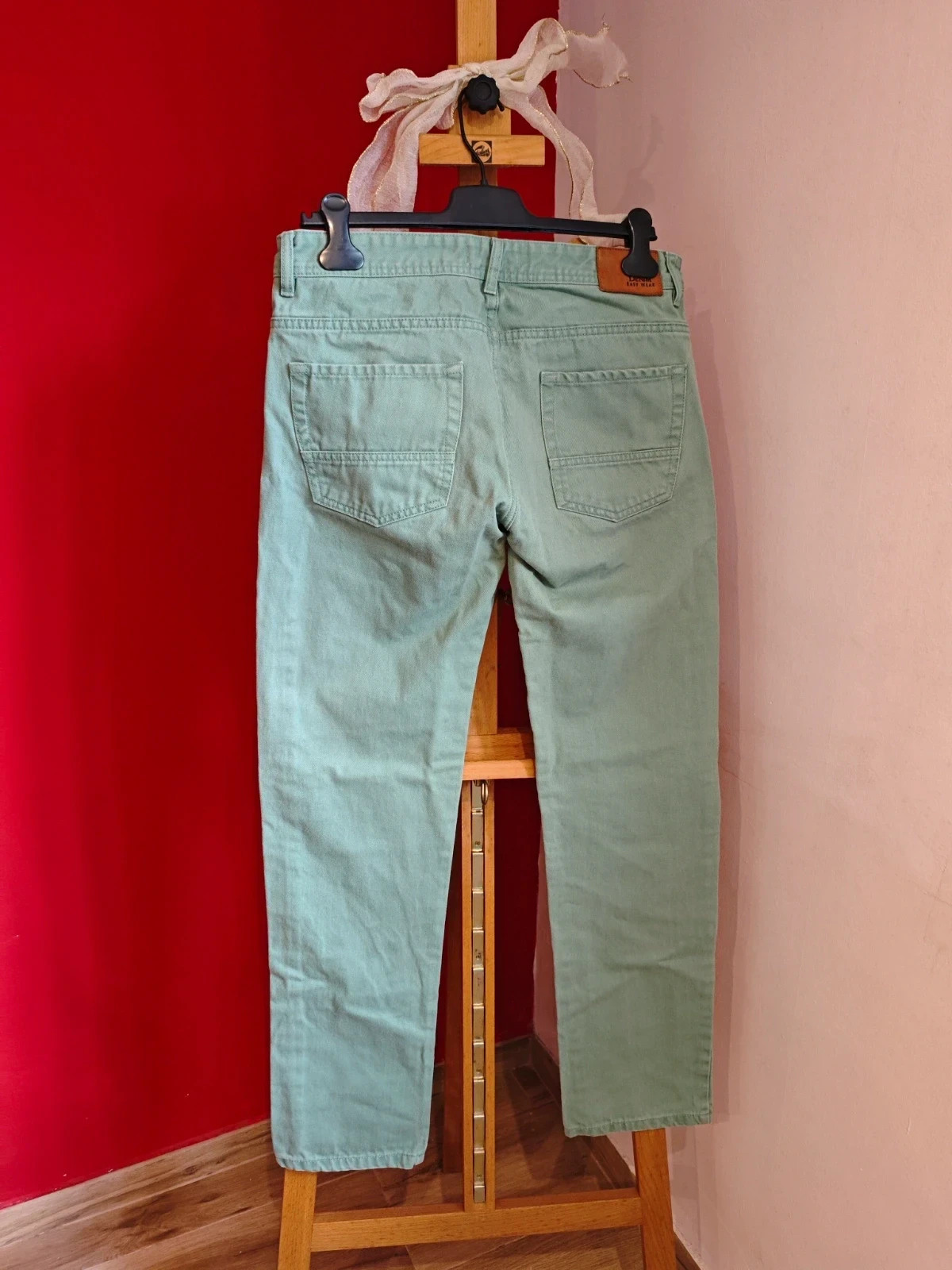 🌺Vaquero de algodón verde claro. Talla 42 – Easy Wear – taille W32 | FR 42 3