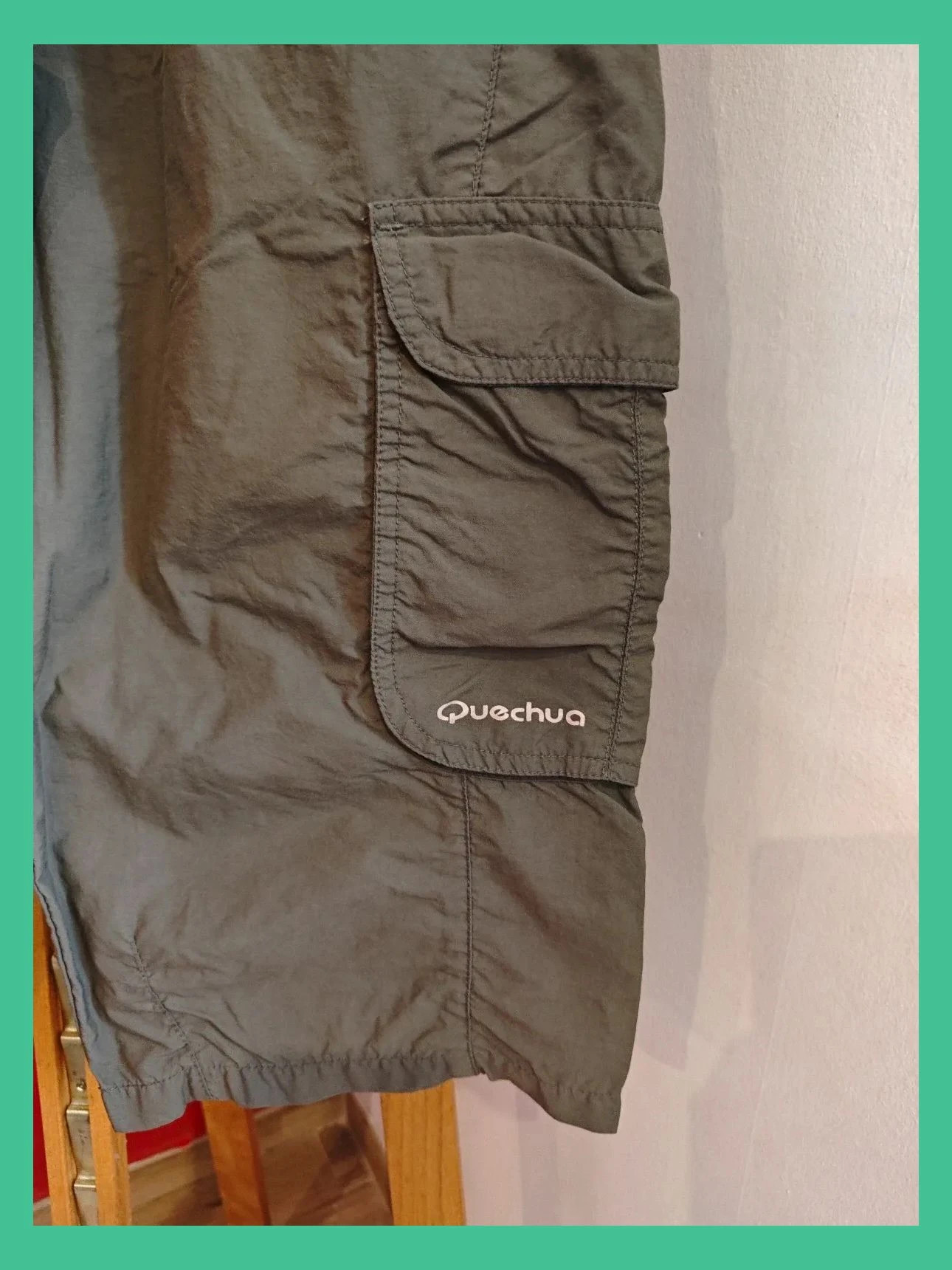 🌺 Pantalón pirata color caqui con bolsillos laterales – Quechua – taille W32 | FR 42 4