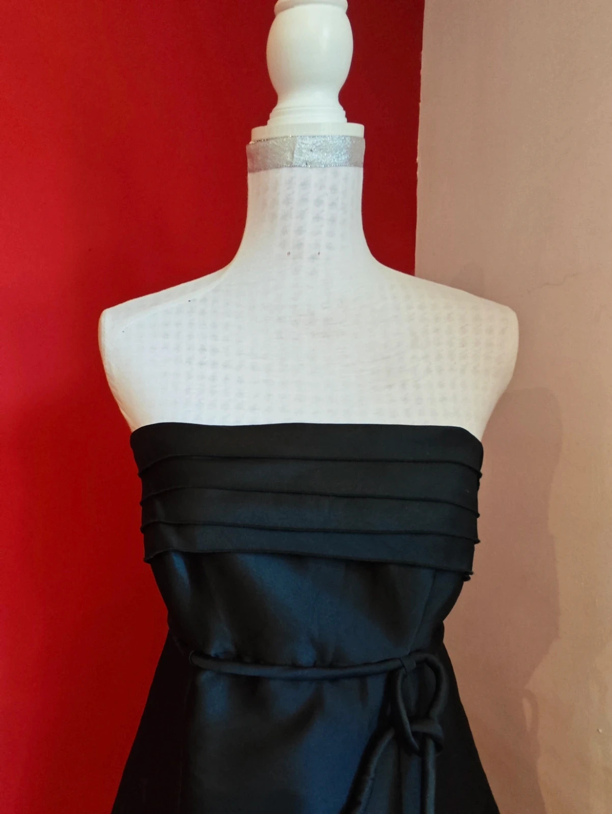 🌺 Impecable vestido negro escote palabra de honor para eventos – OKY-COKY – taille L / 40 / 12 3