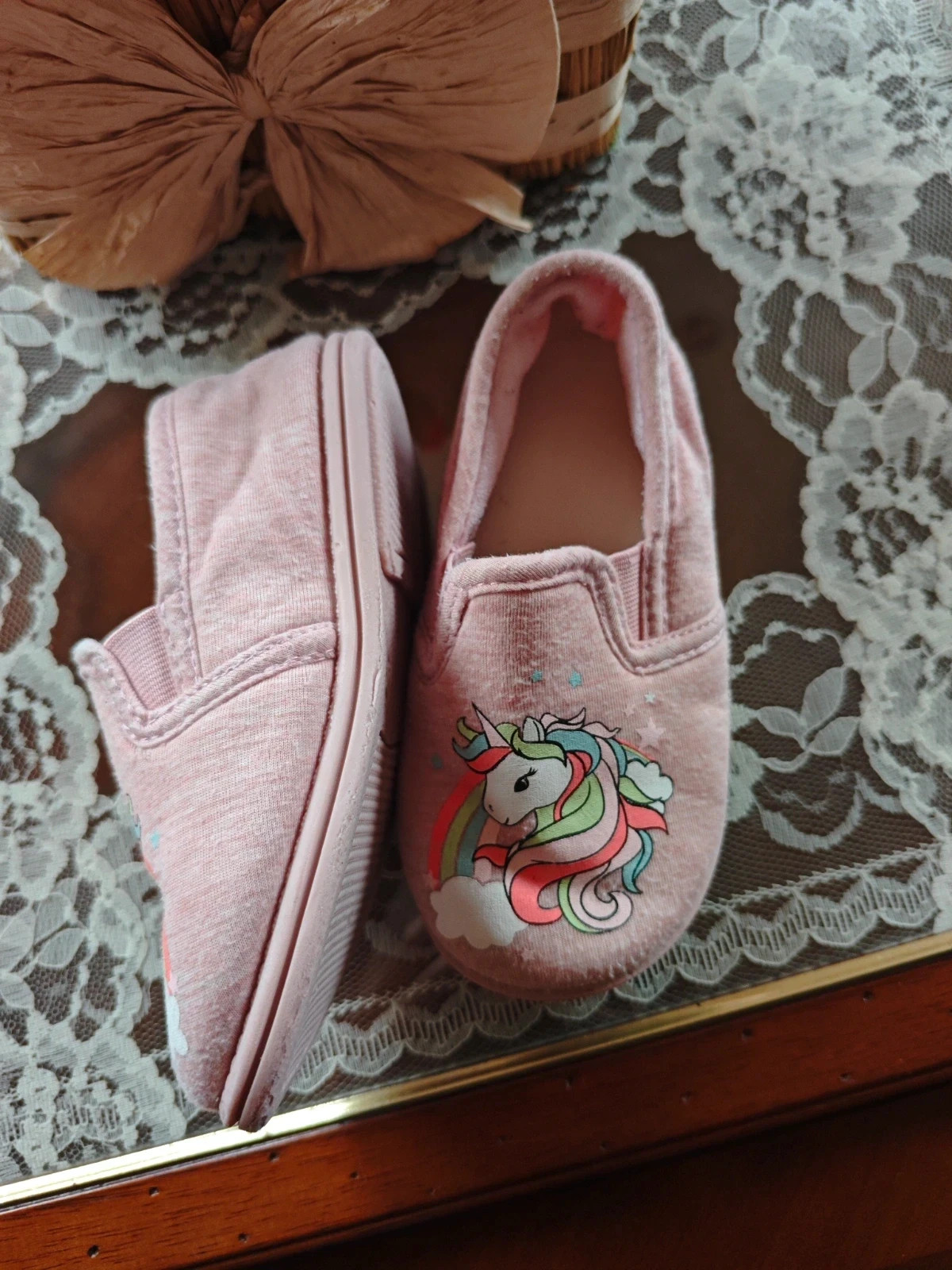 🌺 Bonitas zapatillas casa de niña con unicornio multicolor impreso, número 27 – taille 27 3