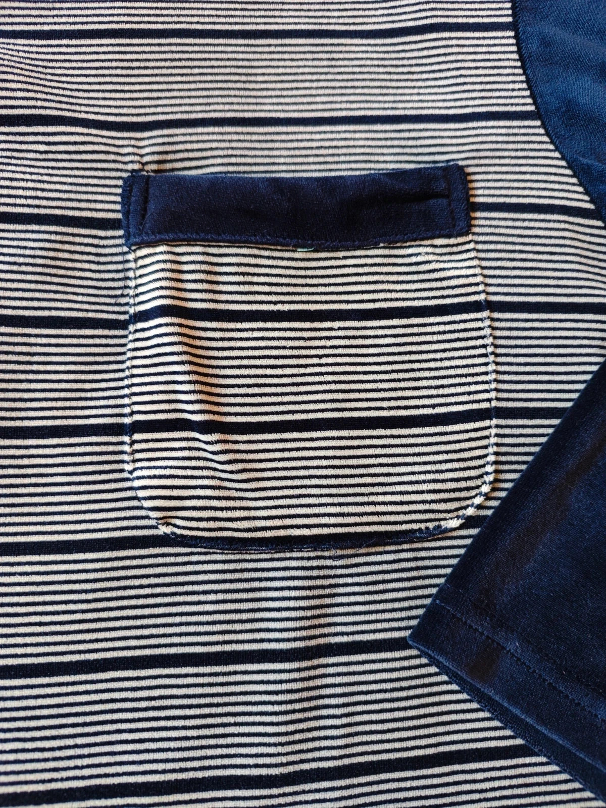🌺Pijama de terciopelo azul marino con rayas en la parte superior – Doremi – taille XL 4