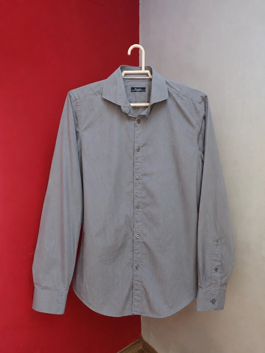🌺Camisa de algodón gris para hombre de Dustin