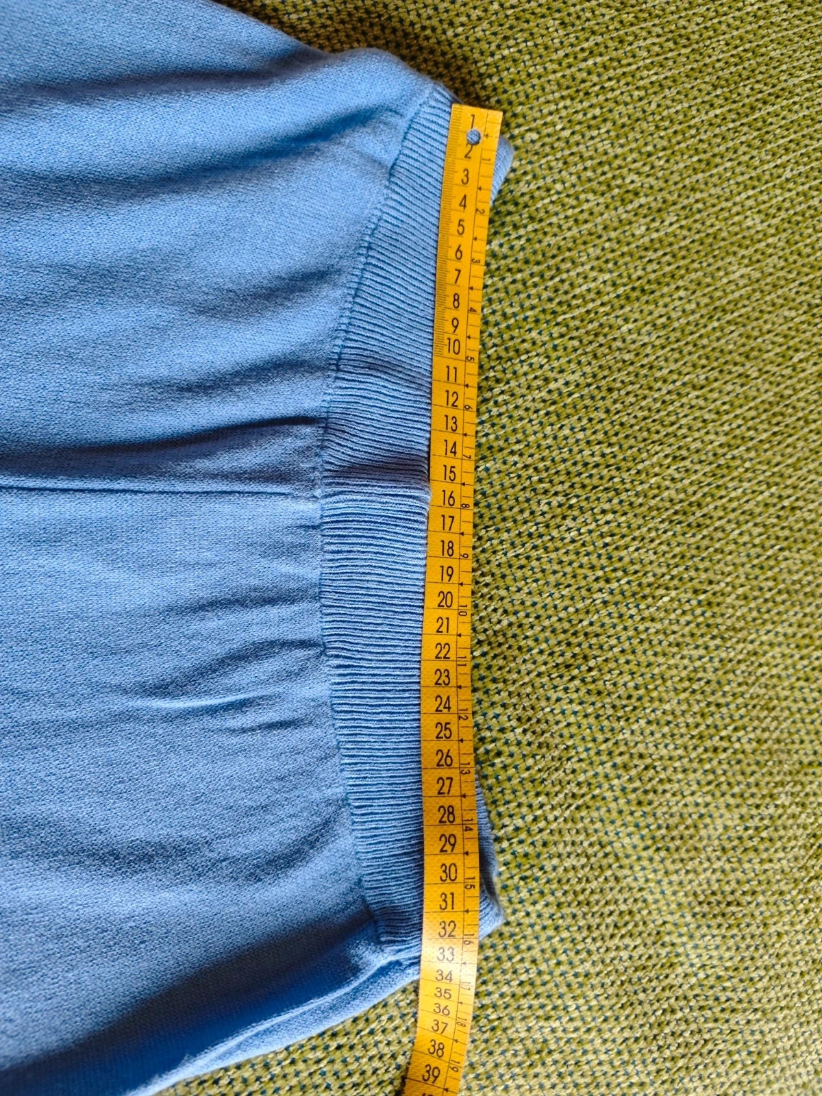 🌺 Bonito pantalón de punto modal muy suave azul claro – taille L / 40 / 12 5