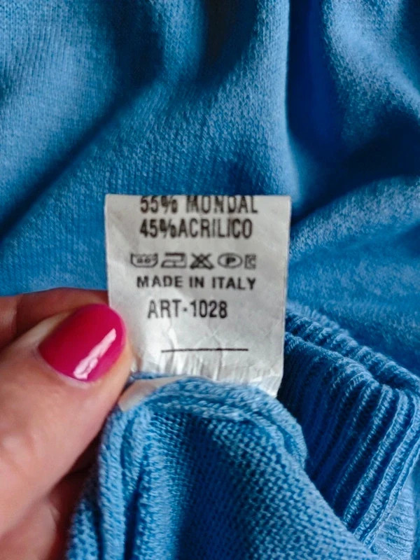 🌺 Bonito pantalón de punto modal muy suave azul claro – taille L / 40 / 12 4