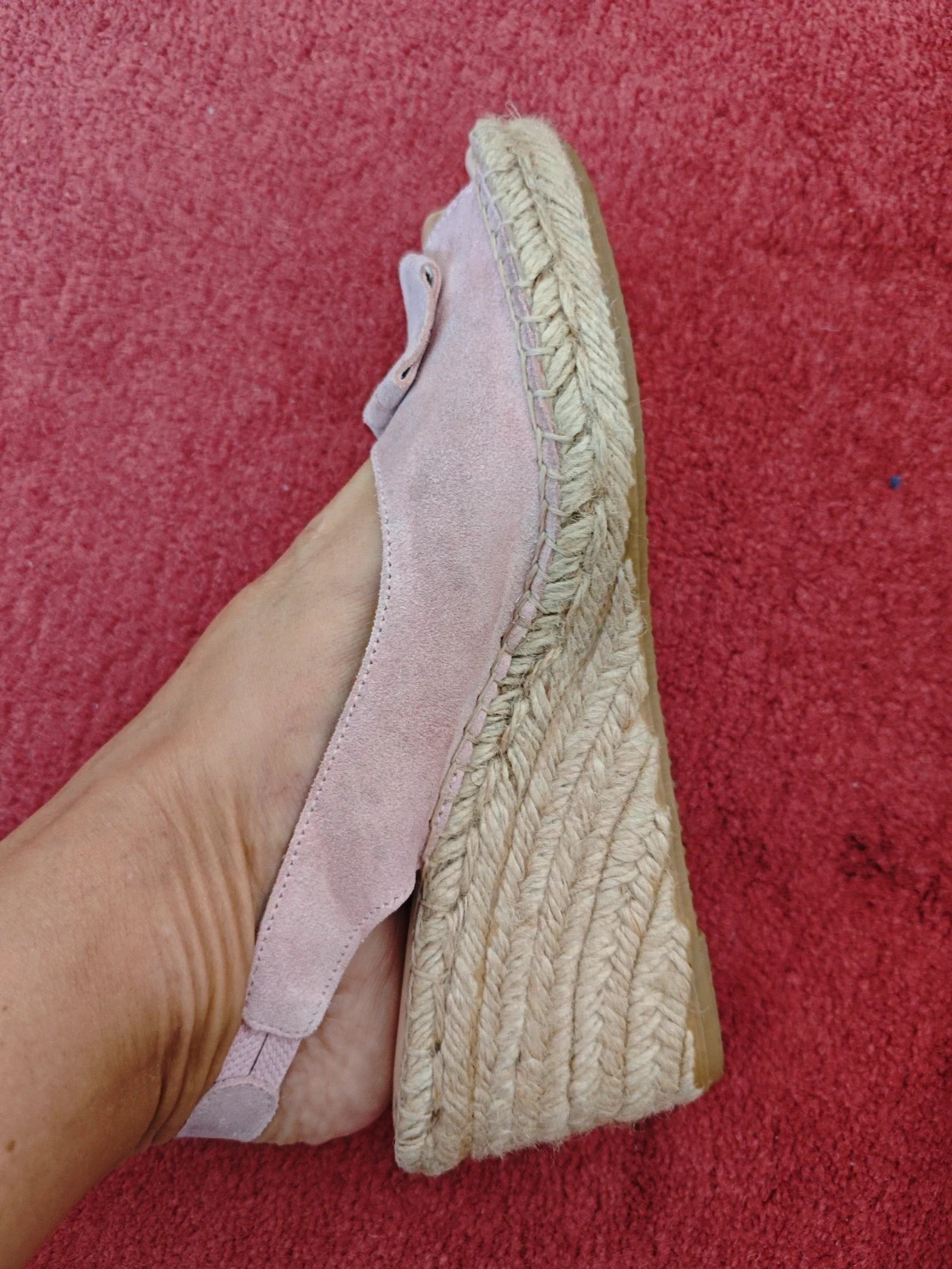 🌺Bonitas cuñas de piel rosa sin estrenar – Made In Spain – taille 37 5