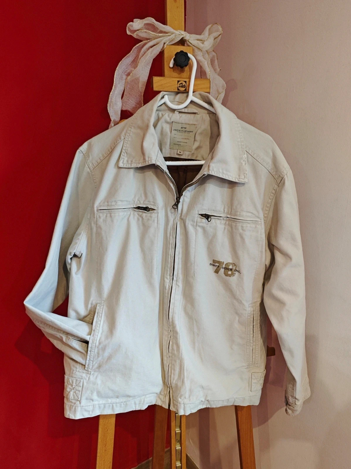 🌺Chaqueta denim de algodón gris clarito de Jack&Jones – Jack & Jones – taille M 2