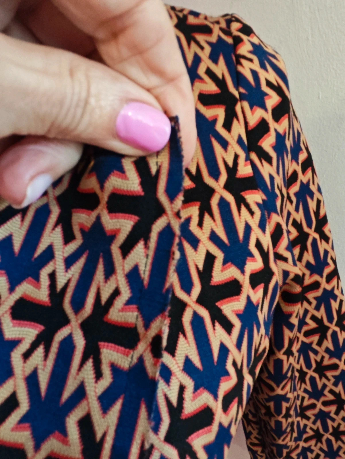 🌺Blazer de entretiempo con estampado geométrico varios tonos – Basil – taille L / 40 / 12 5