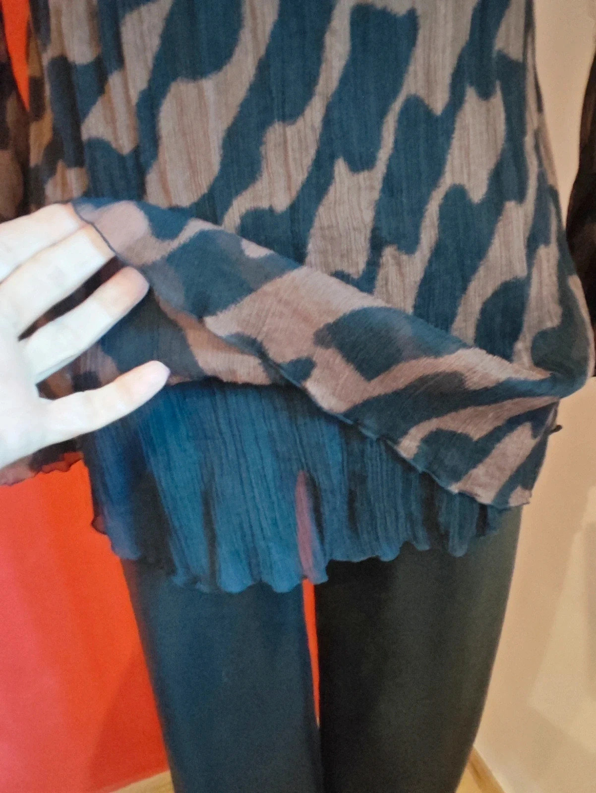 🌺 Original jersey de mohair y lana combinado con seda en mangas y cuerpo – TMX – taille M / 38 / 10 5
