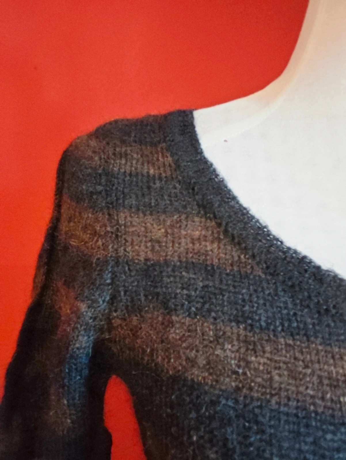 🌺 Original jersey de mohair y lana combinado con seda en mangas y cuerpo – TMX – taille M / 38 / 10 4