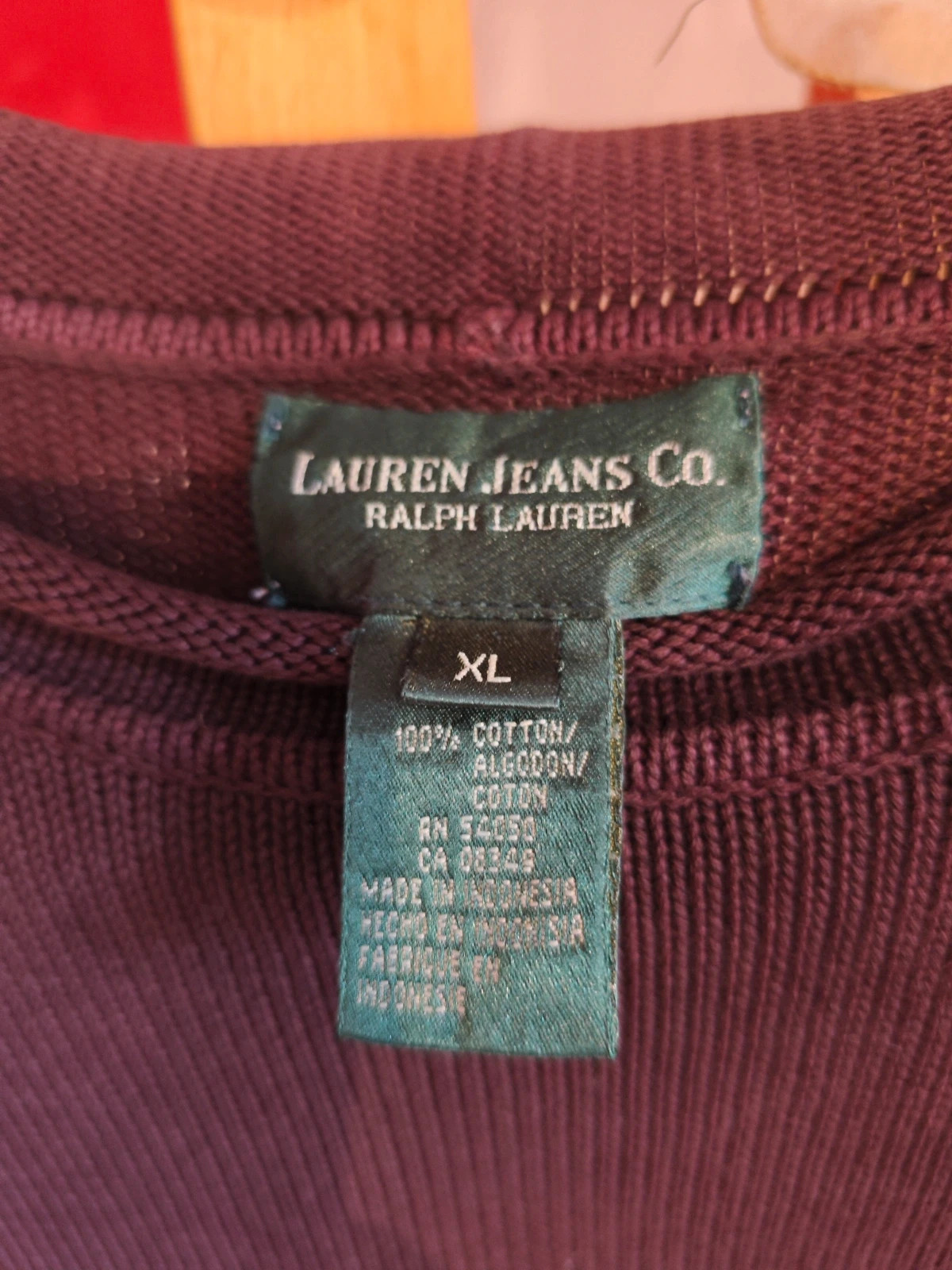 🌺 Jersey morado de algodón, de Ralph Lauren – Ralph Lauren – taille XXL 4