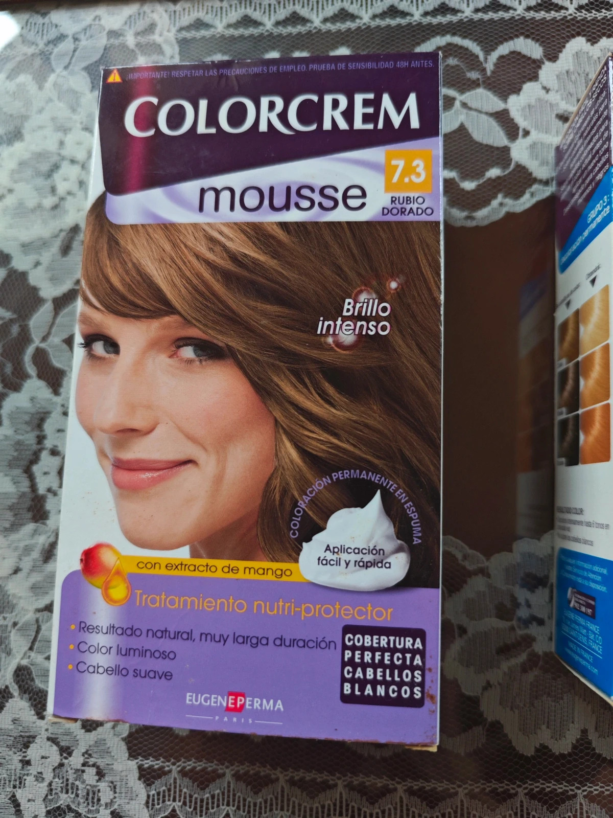 🌺Dos tintes Colorcrem Mousse (Tono 7.3 Rubio Dorado y Decolorante) 2