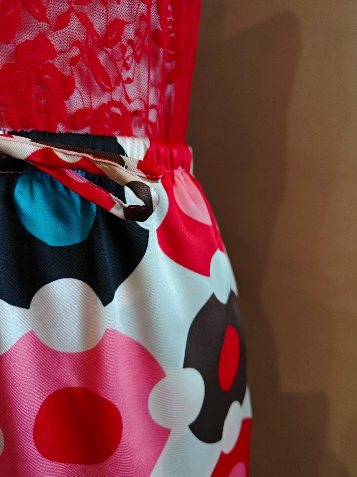 🌺Pantalón ancho de raso estampado con flores multicolor, talla S – Sfera Collection – taille L / 40 / 12 5