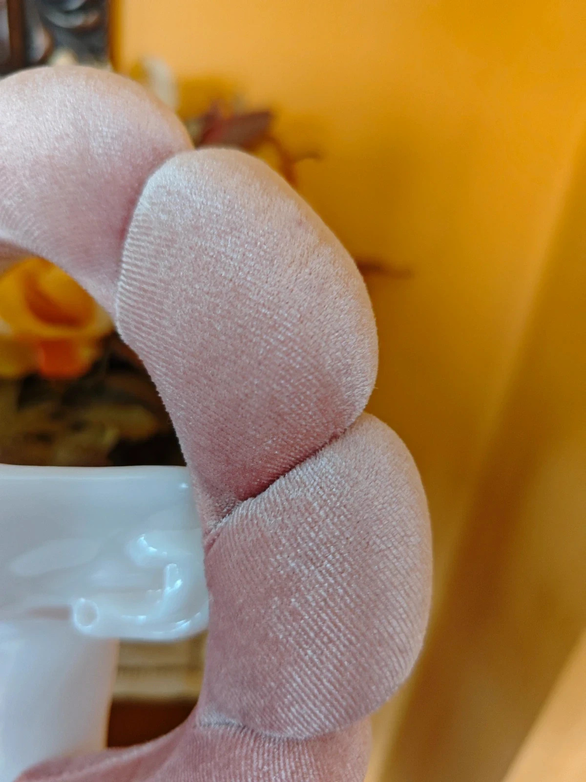 🌺Diadema de terciopelo rosa con ondas – Handmade – taille Taille unique 2
