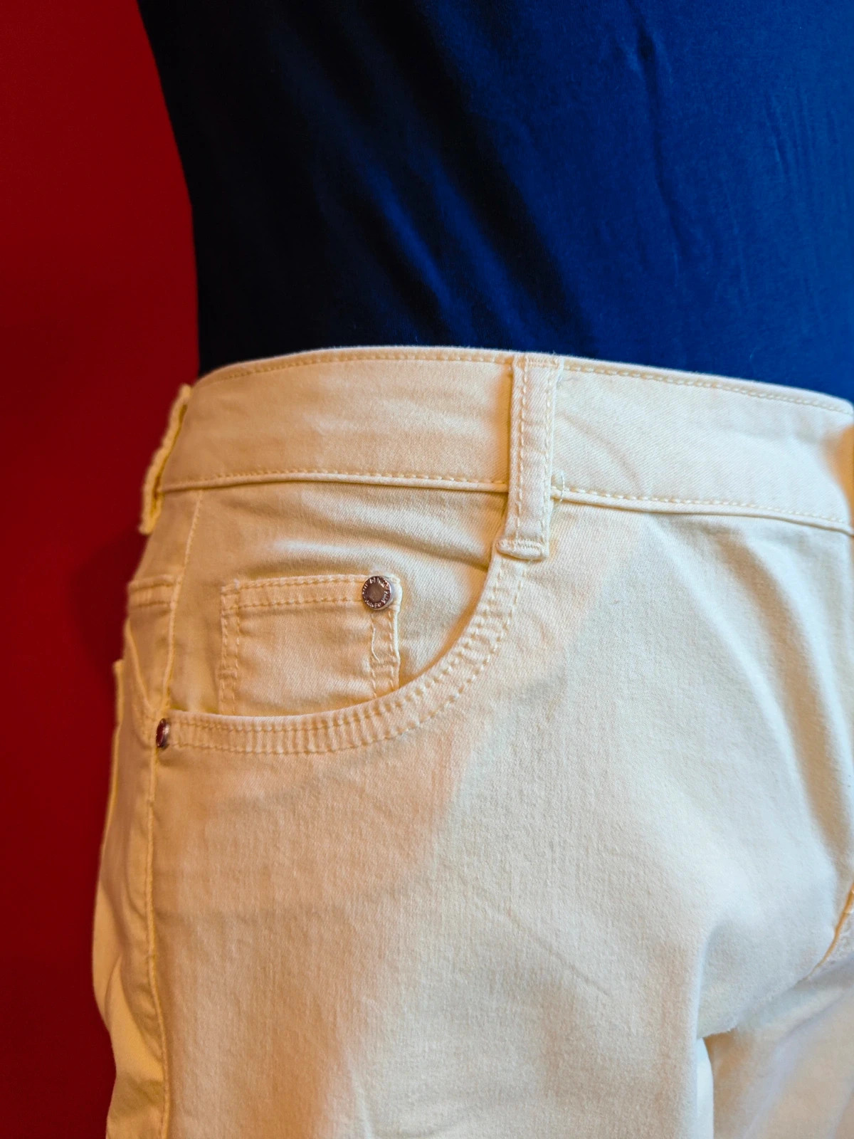 🌺Pantalón pitillo push up color amarillo suave, talla L – Pinkie – taille L / 40 / 12 5