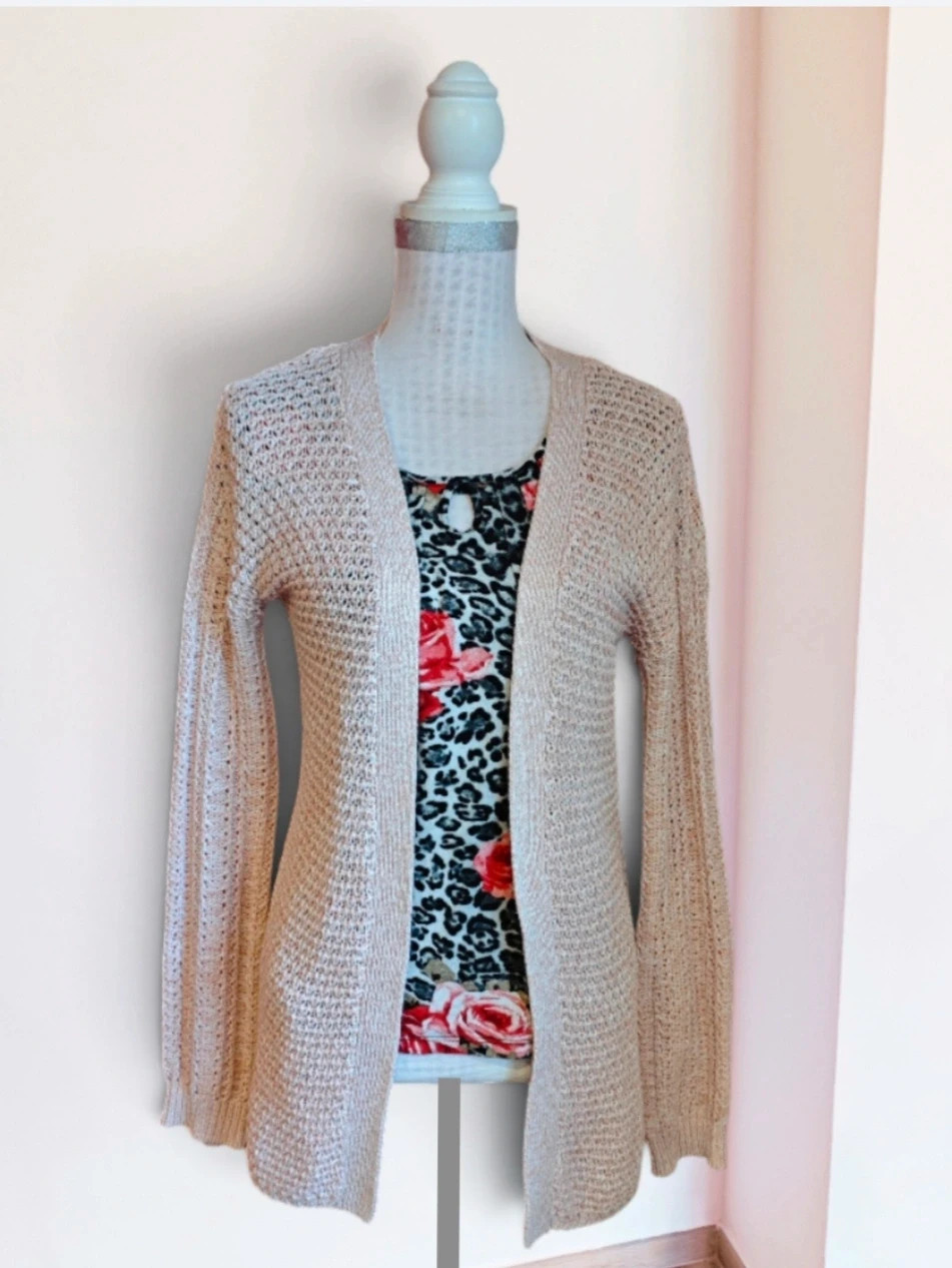 🌺 Chaqueta de punto rosa jaspeado y con diferentes tipos de punto