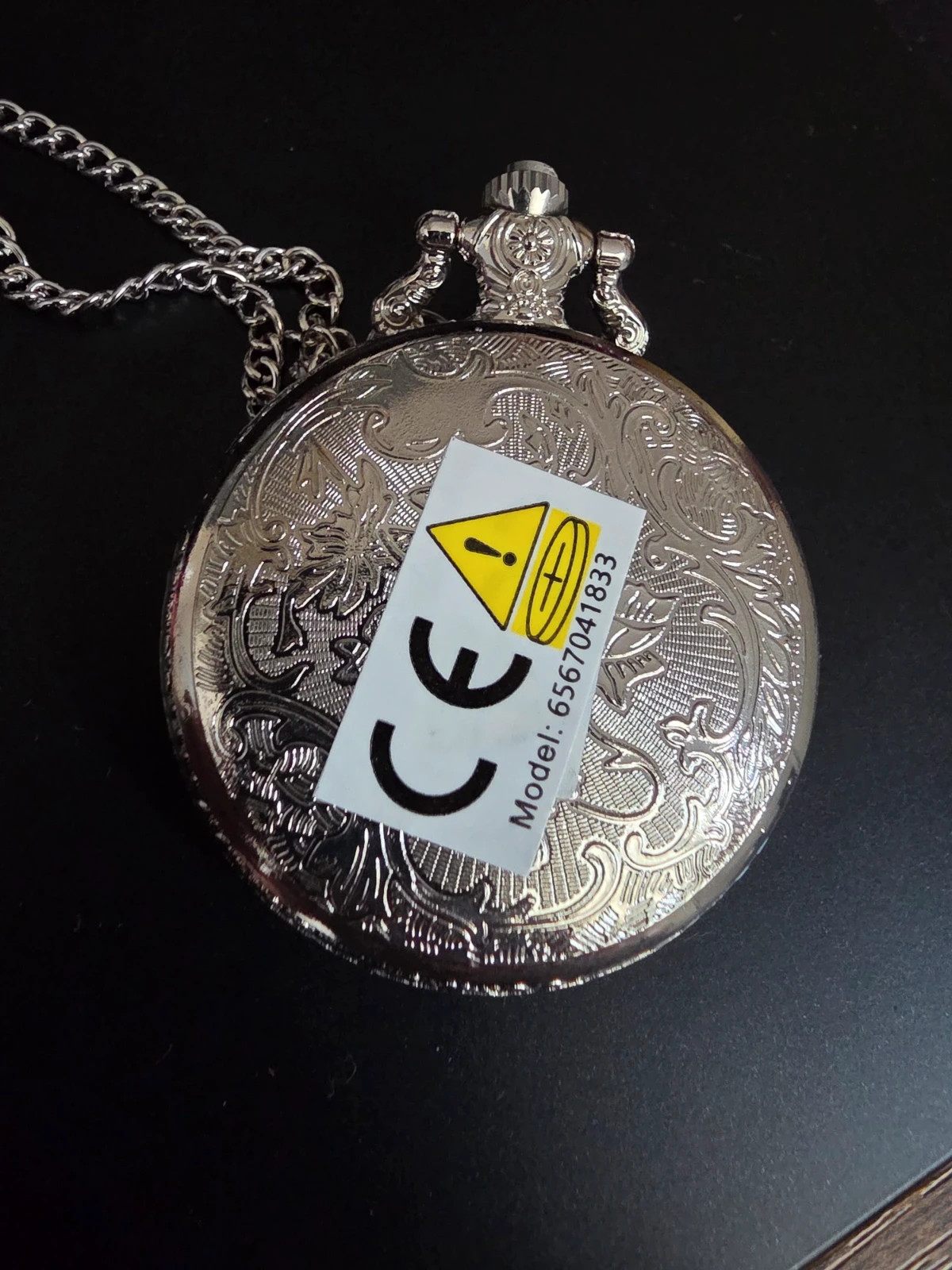 Montre à Gousset Collier Style Rétro Motif Locomotive à Vapeur Argentée – Accessories – taille 39–42 mm 2