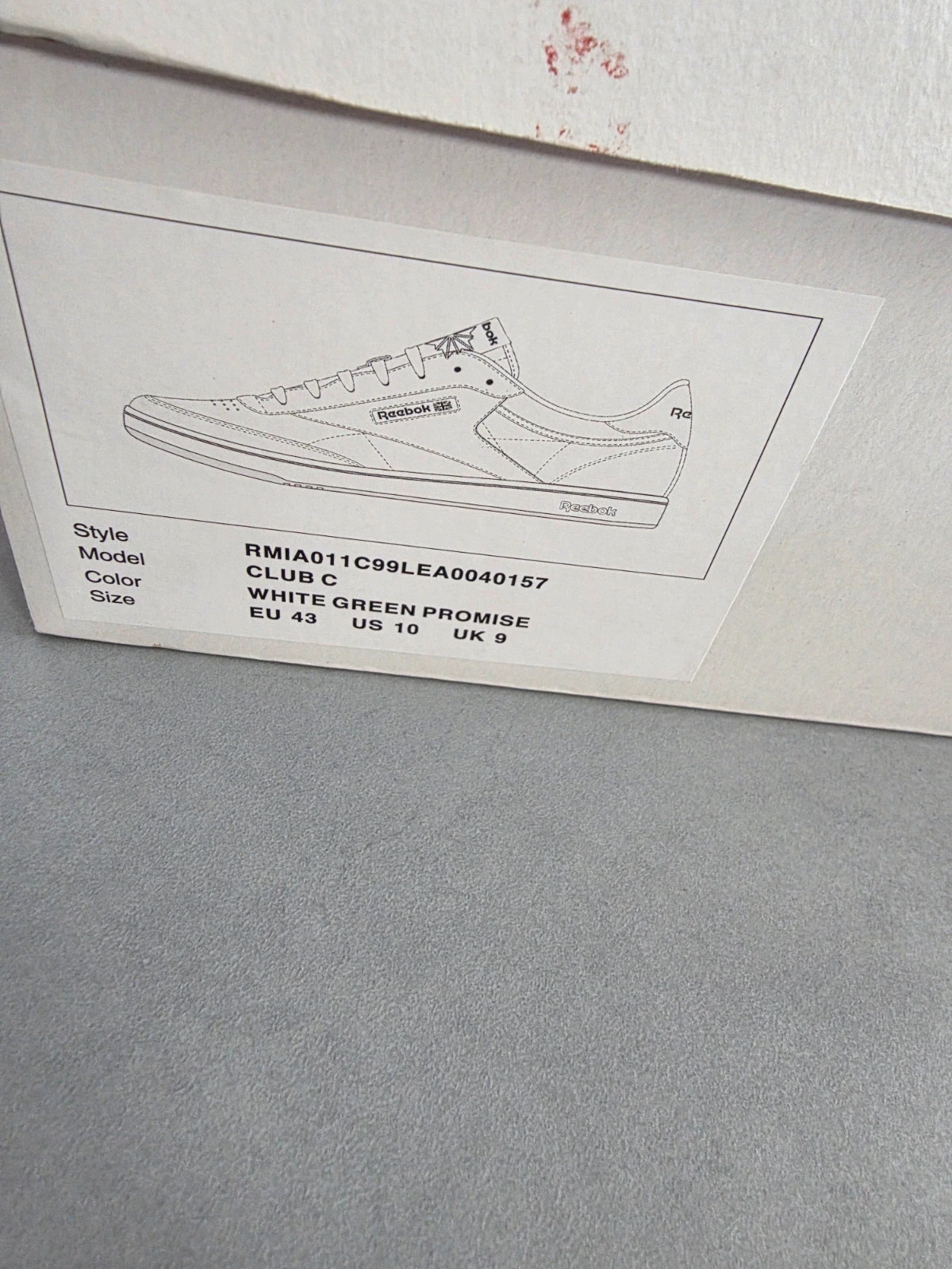 Baskets Reebok x Off-White Club C Blanches et Vert Fluorescent Pointure 43 Neuves – Reebok – taille 43 4