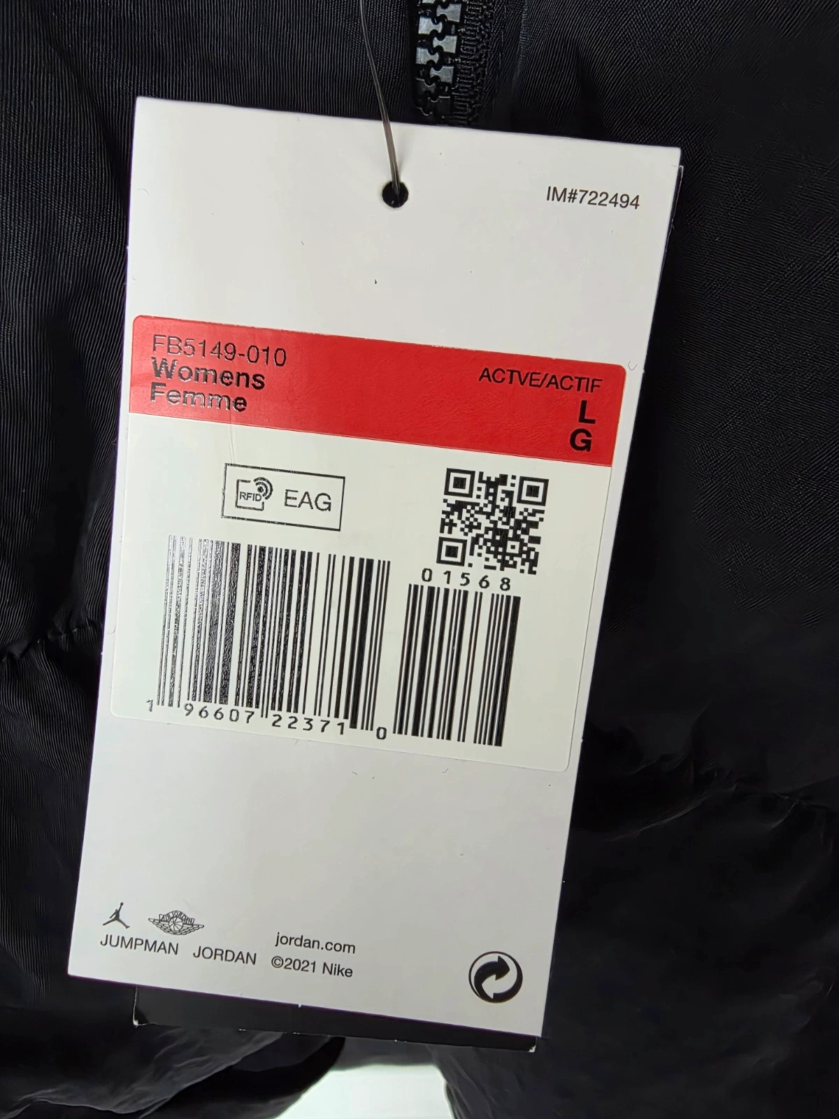 Doudoune Courte Oversize Femme Jordan / Nike Noire Taille L Neuve avec étiquette – Jordan – taille L / 40 / 12 2