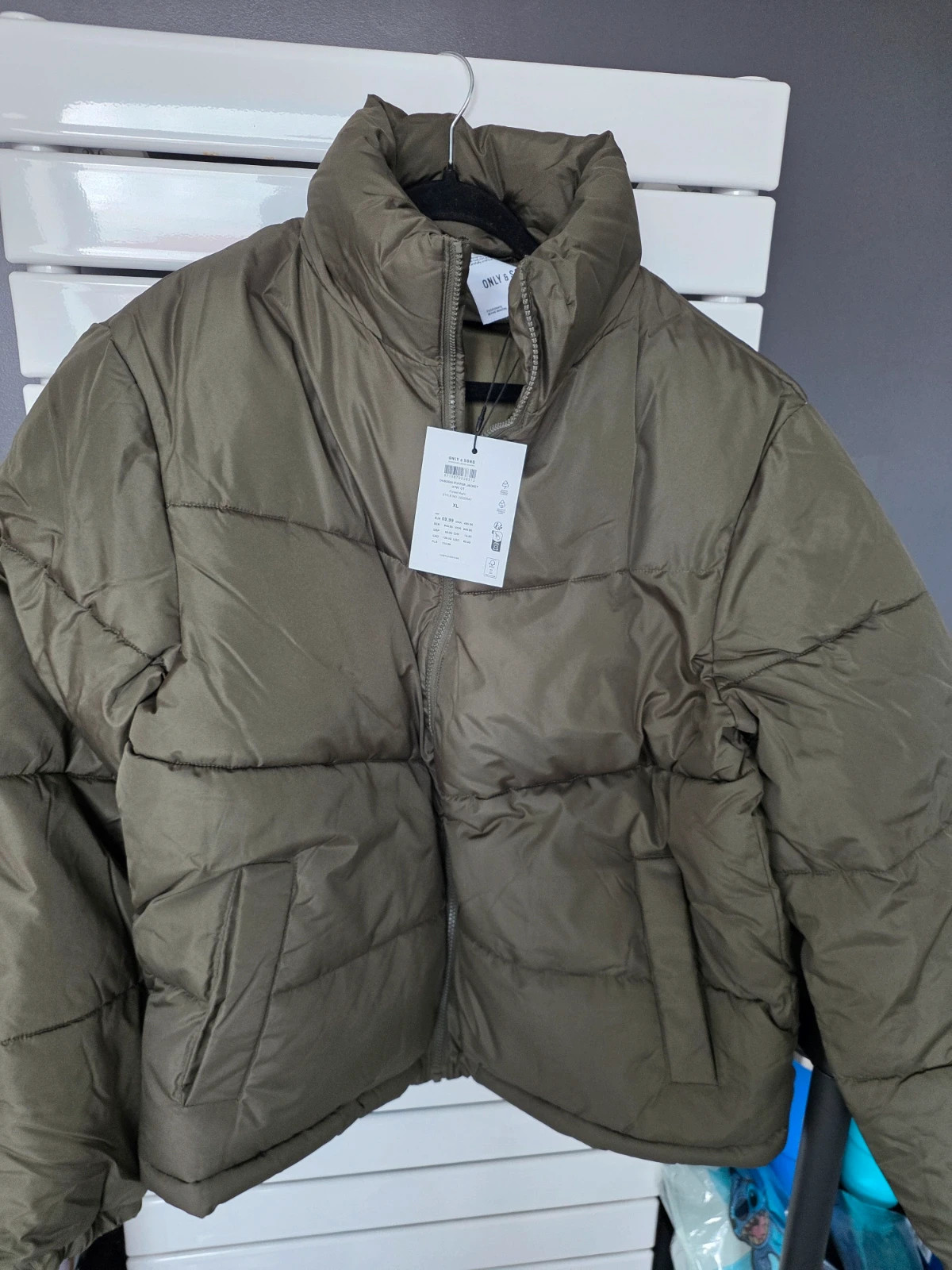 Doudoune Homme Only & Sons Vert Kaki / Forest Night Taille XL Neuve avec étiquette