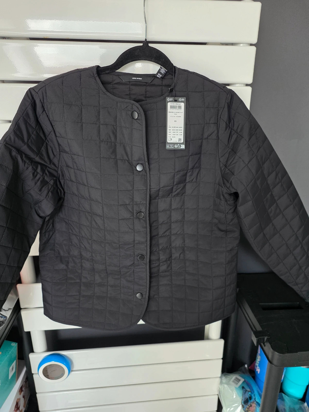 Veste / Doudoune Légère Femme Vero Moda Noire Matelassée Taille XS Neuve avec étiquette