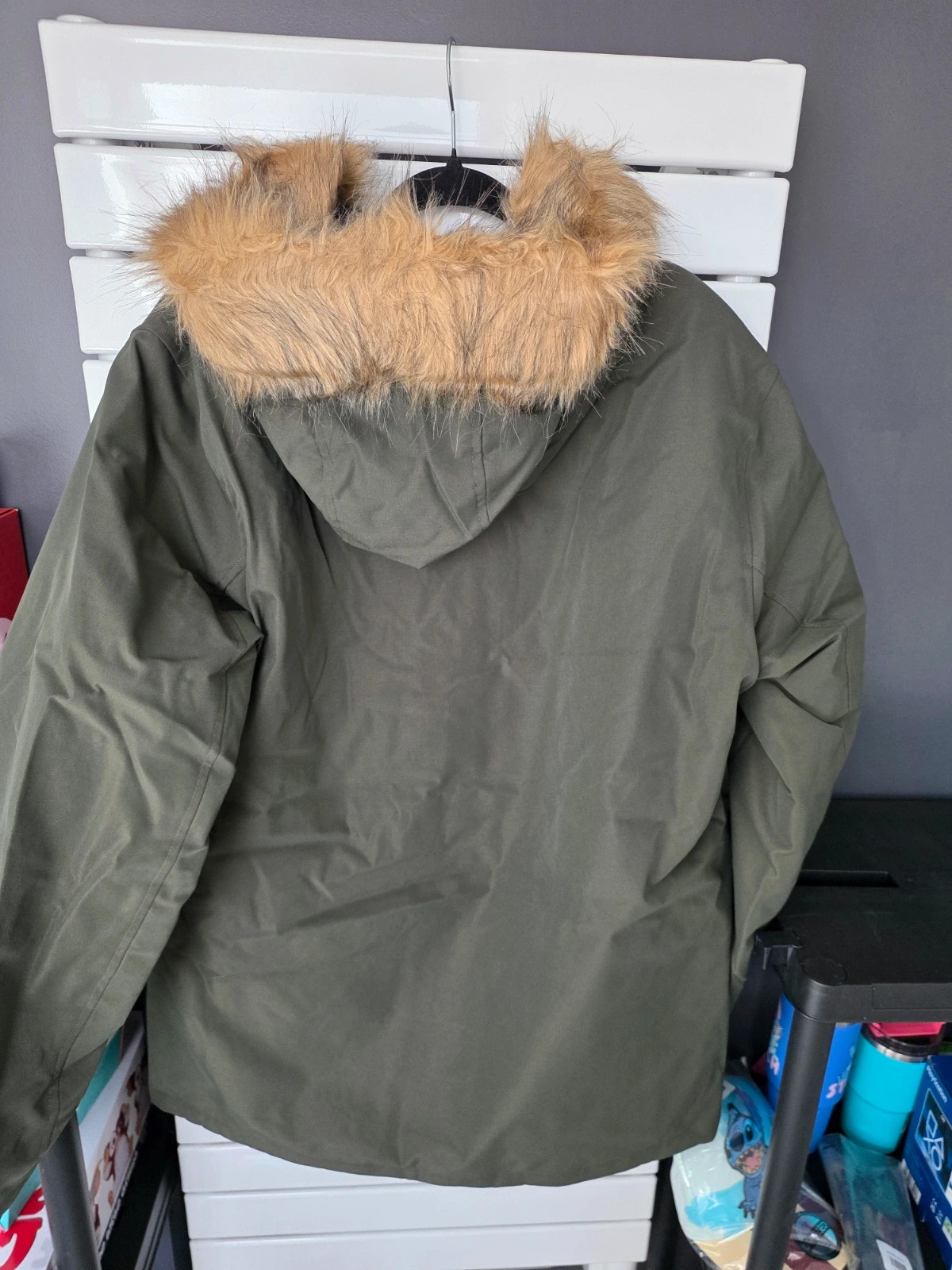 Parka / Manteau Hiver Homme Jack & Jones Capuche Fourrure Vert Kaki Taille L Neuf avec étiquette – Jack & Jones – taille L 4
