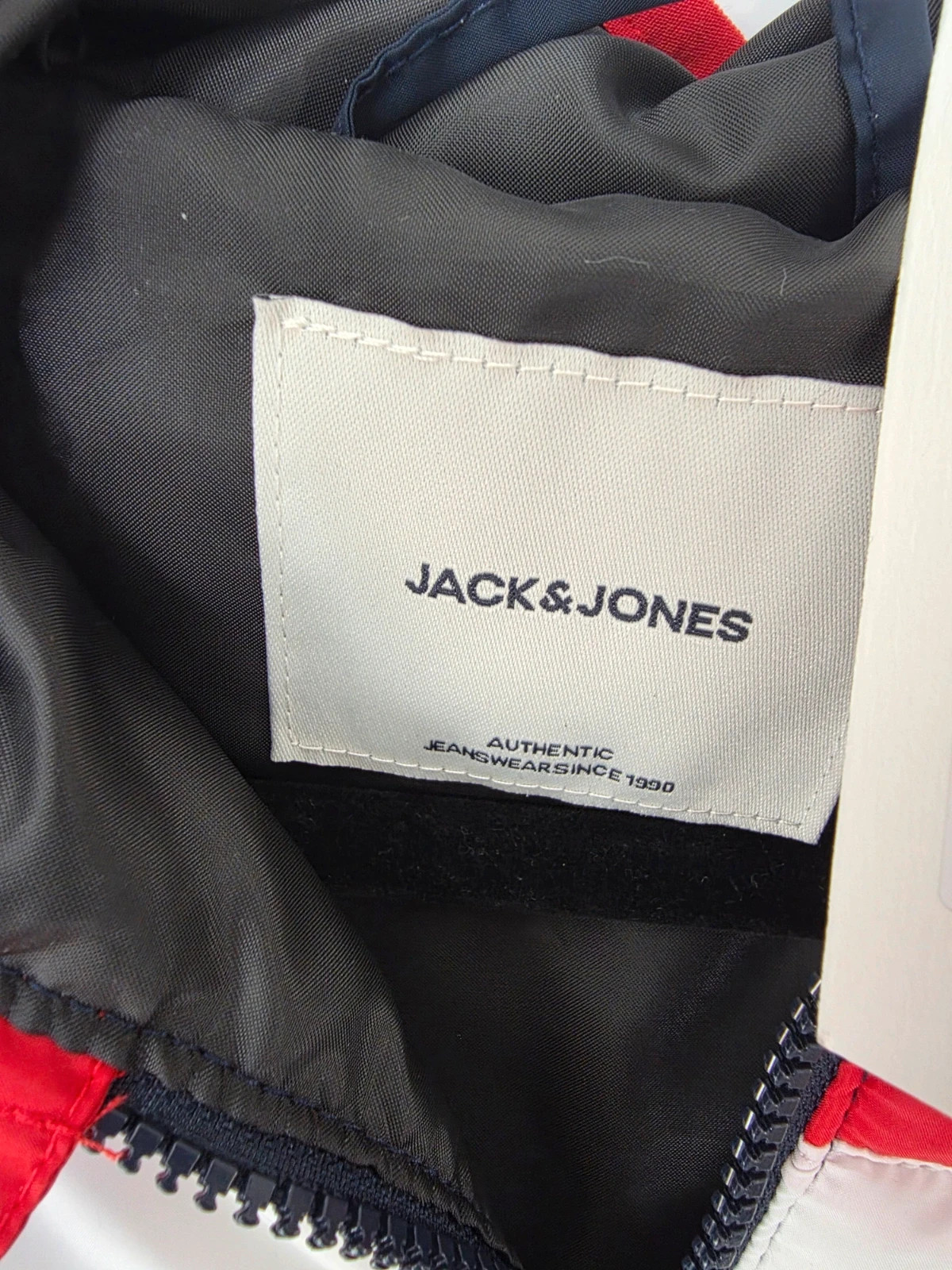 Doudoune à Capuche Homme Jack & Jones Tricolore Bleu Marine / Rouge / Blanc Taille S – Jack & Jones – taille S 3