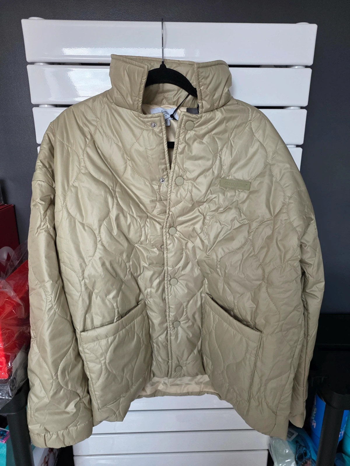 Veste matelassée Sixth June Beige Taille S Neuve avec étiquette