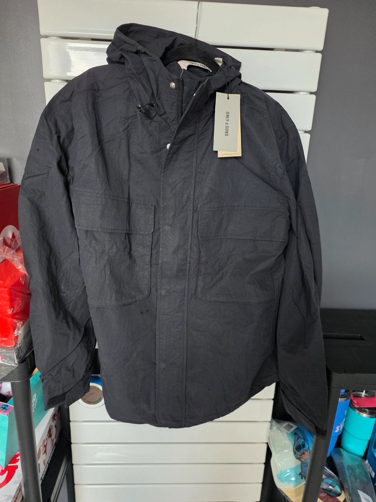 Veste a capuche Only and Sons Noir Taille M Neuve avec etiquette