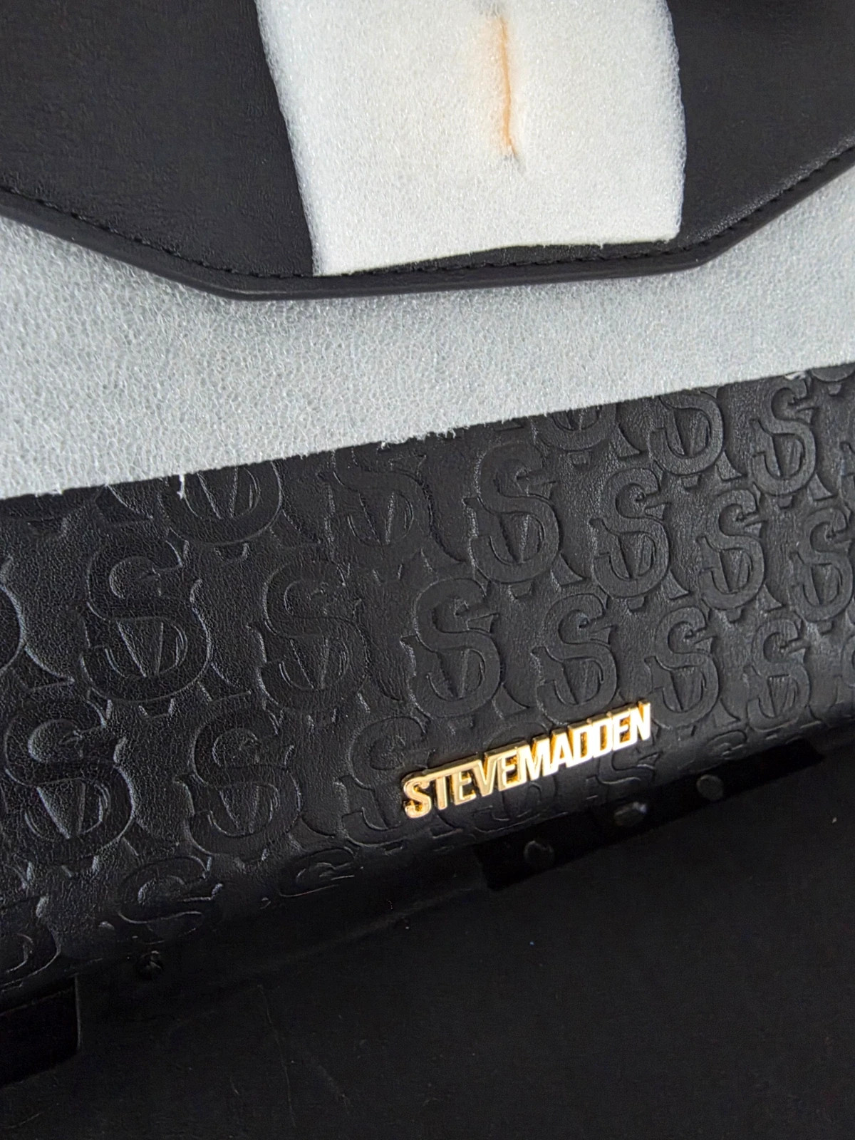 Grand sac cabas tote bag Steve Madden noir Bblane6 monogramme – Steve Madden 2
