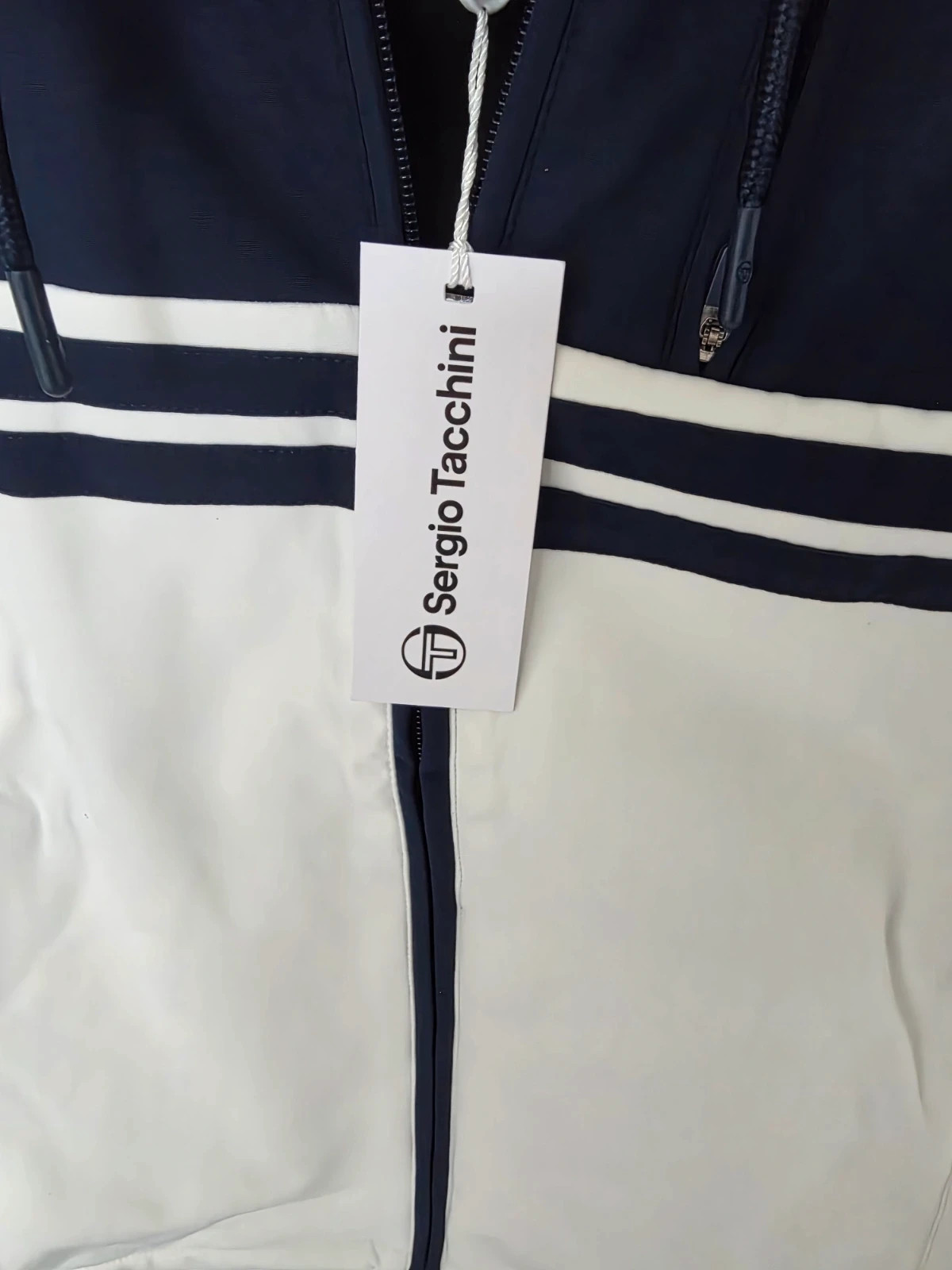 Veste Coupe-vent Sergio Tacchini Tratto Bleu marine et blanc taille M – Sergio Tacchini – taille M 4