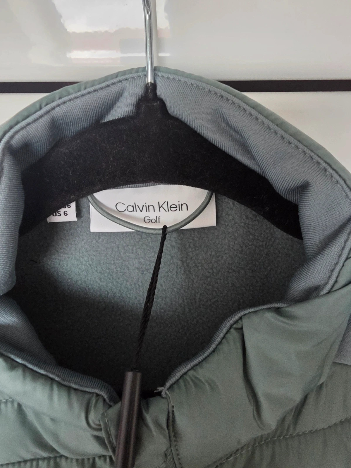 Doudoune sans manches hybride Calvin Klein Golf Vert sauge Gris Taille 38 S – Calvin Klein – taille S / 36 / 8 4