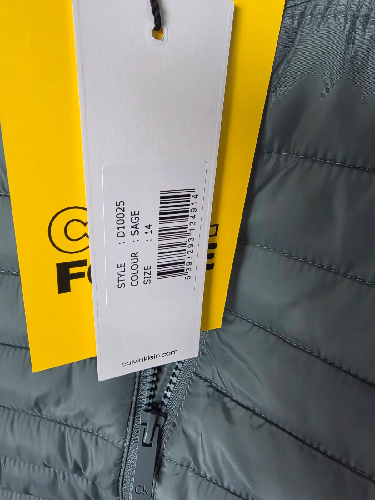 Veste de golf hybride Calvin Klein Golf Vert sauge Gris Taille 14 (L) – Calvin Klein – taille L / 40 / 12 4