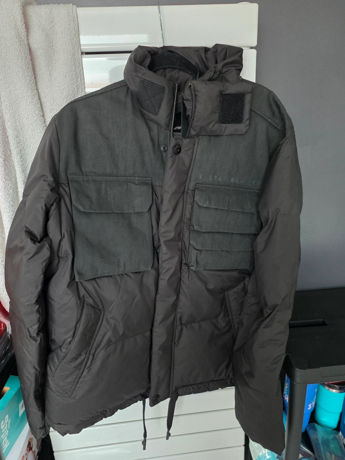Doudoune Manteau G-Star RAW Attac Utility PM Puffer Noir Taille S Neuf avec étiquette