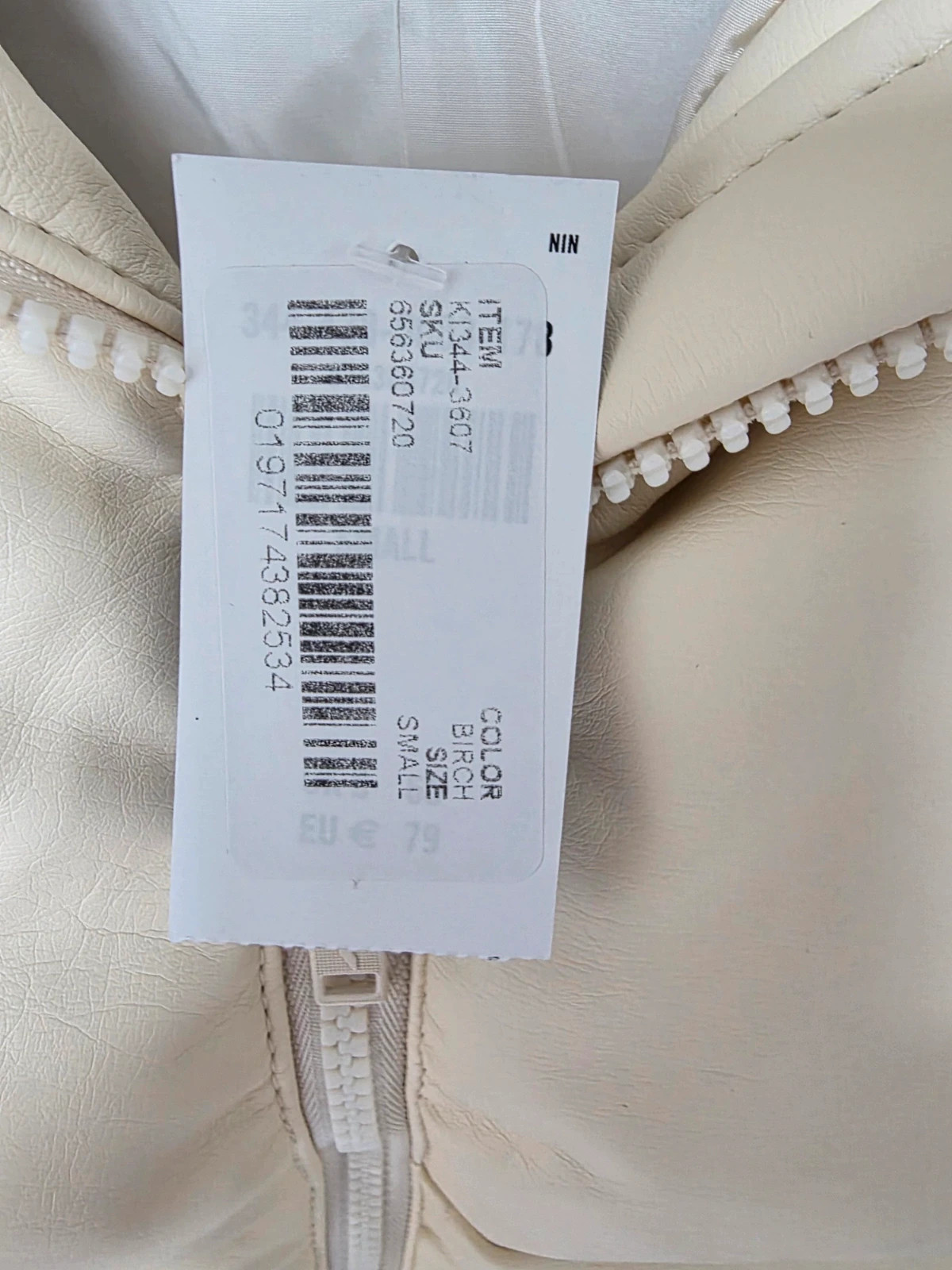 Doudoune sans manches Hollister en similicuir Crème Beige Taille S – Hollister – taille S / 36 / 8 3