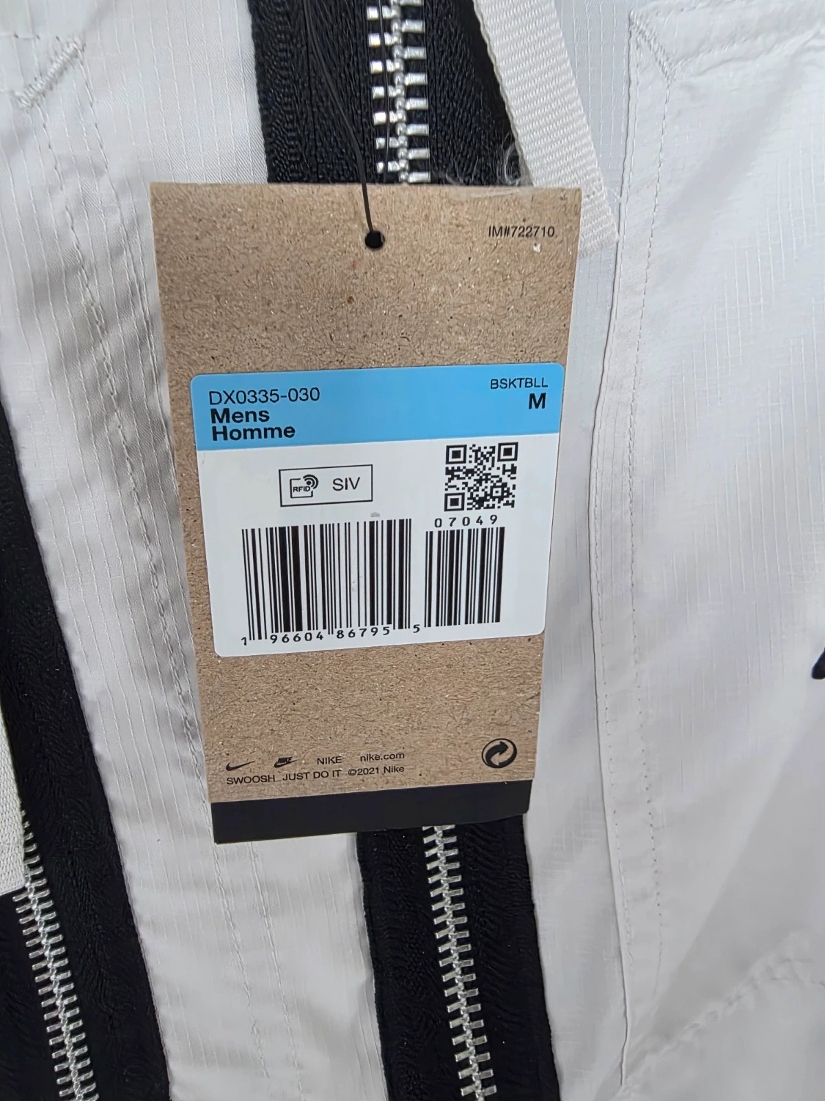 Veste légère Nike Basketball EA-SY blanche Taille M – Nike – taille M 2