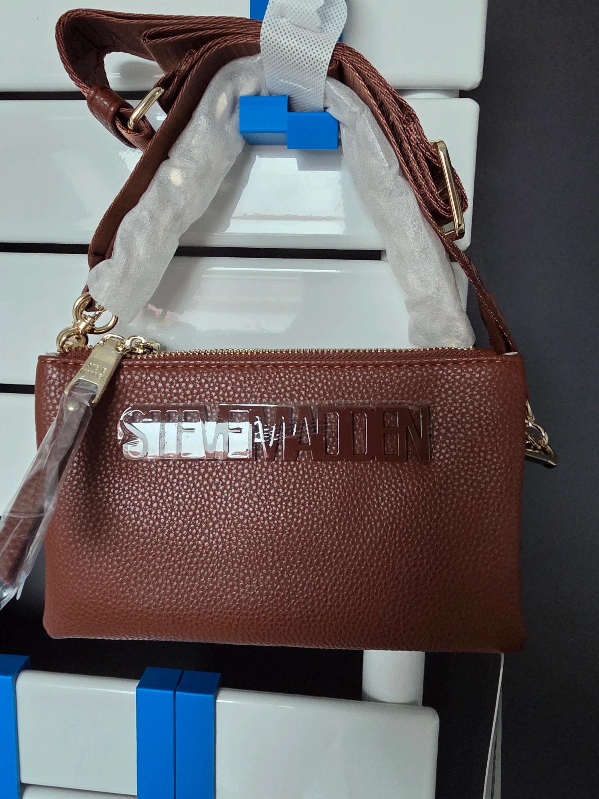 Sac pochette bandoulière Steve Madden marron Neuf avec étiquette