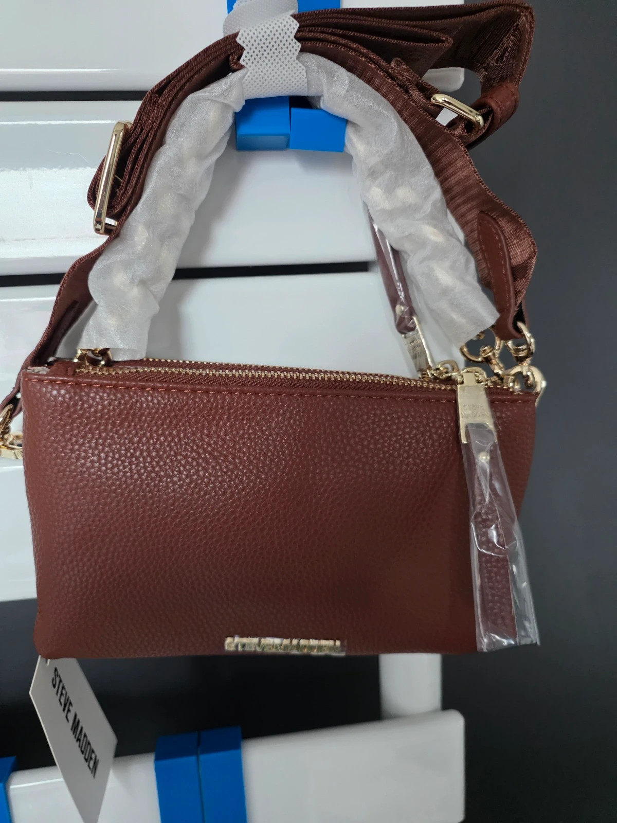 Sac pochette bandoulière Steve Madden marron Neuf avec étiquette – Steve Madden 5