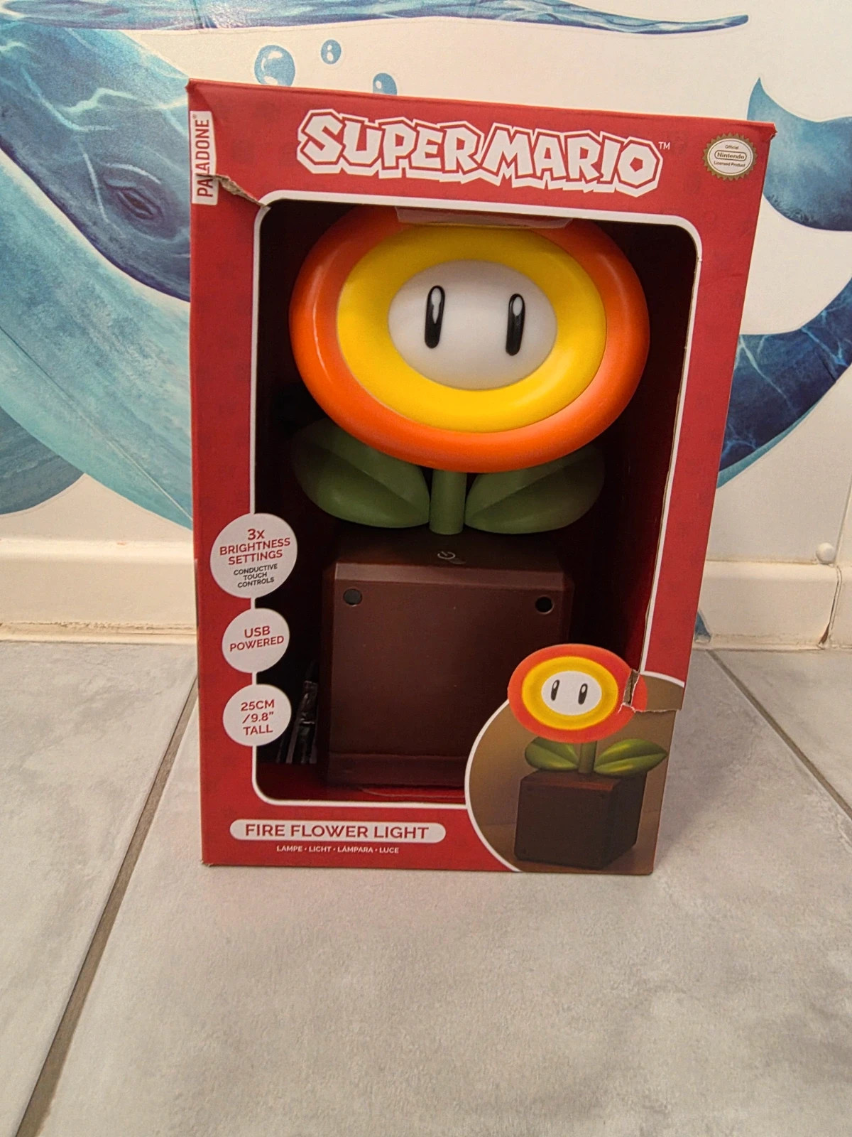 Lampe Fleur de Feu Super Mario NEUVE 25 cm, Tactile & USB – Paladone / Nintendo – Super Mario 4