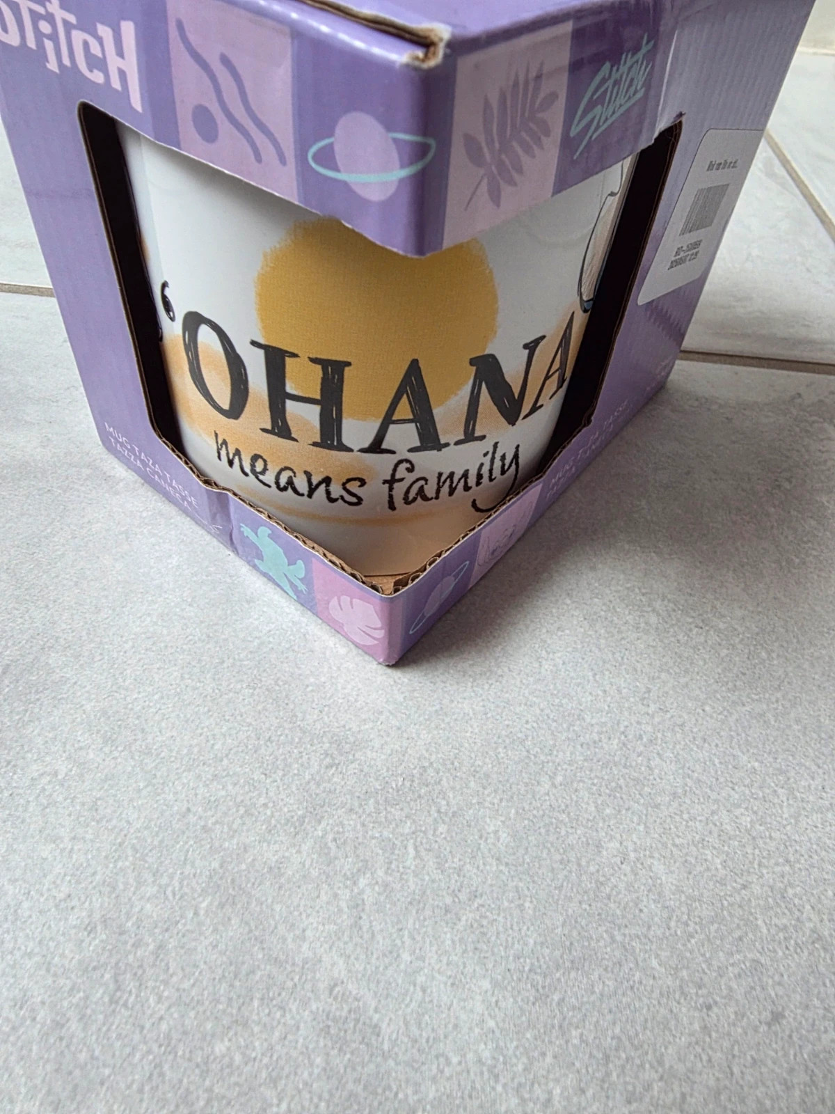 Mug / Tasse Stitch Disney Home "Ohana means family" NEUF en Boîte – Disney 2