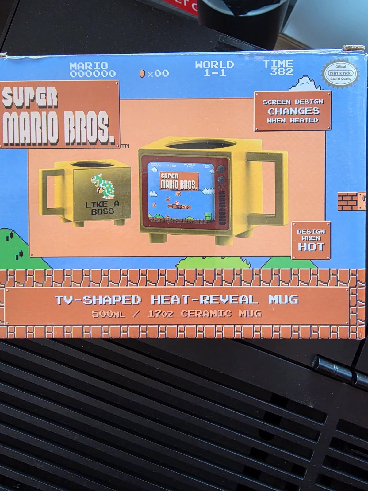 Tasse Mario avec changement couleur avec du liquide chaud