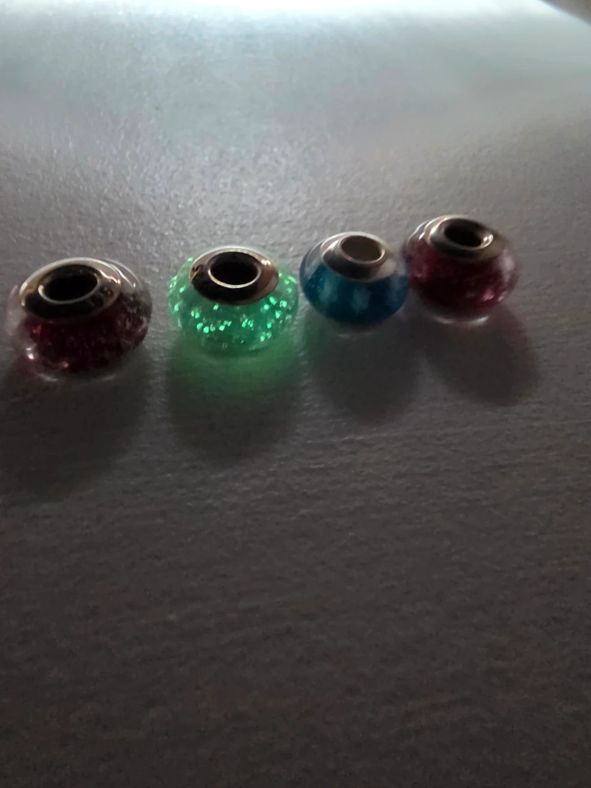 Charm verre rond x4