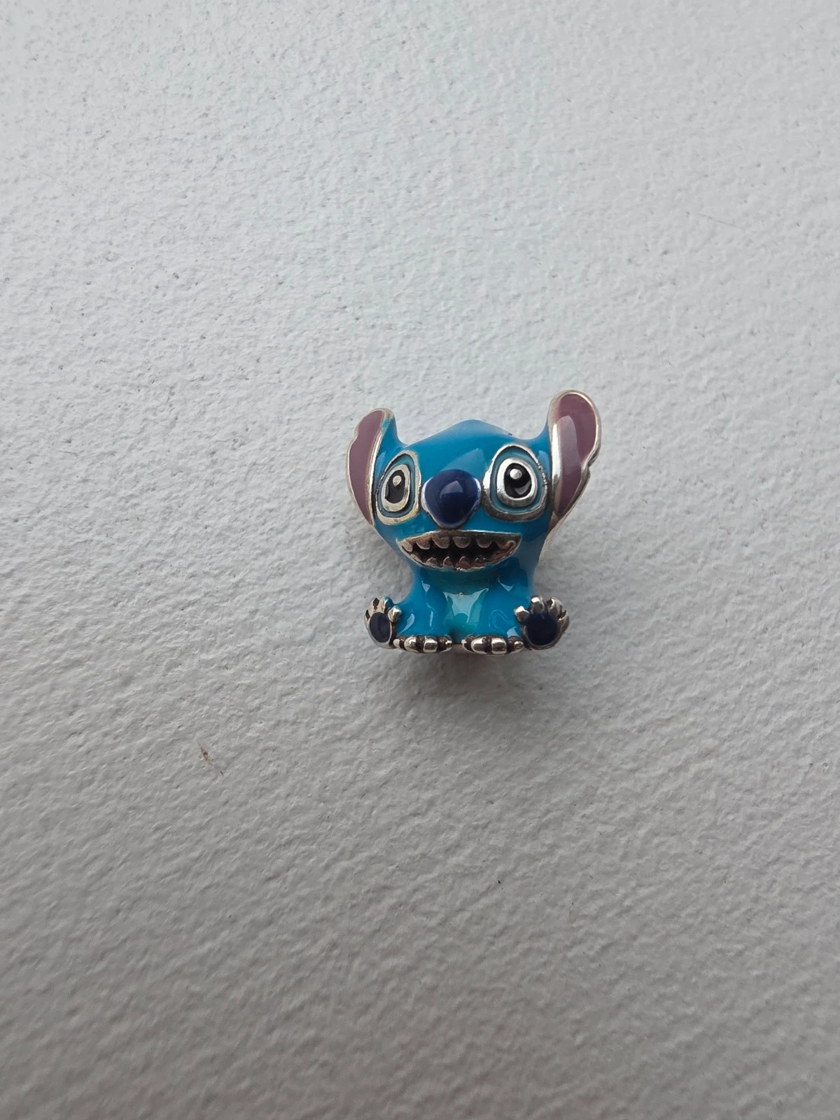 Charm stitch bleu argent 925
