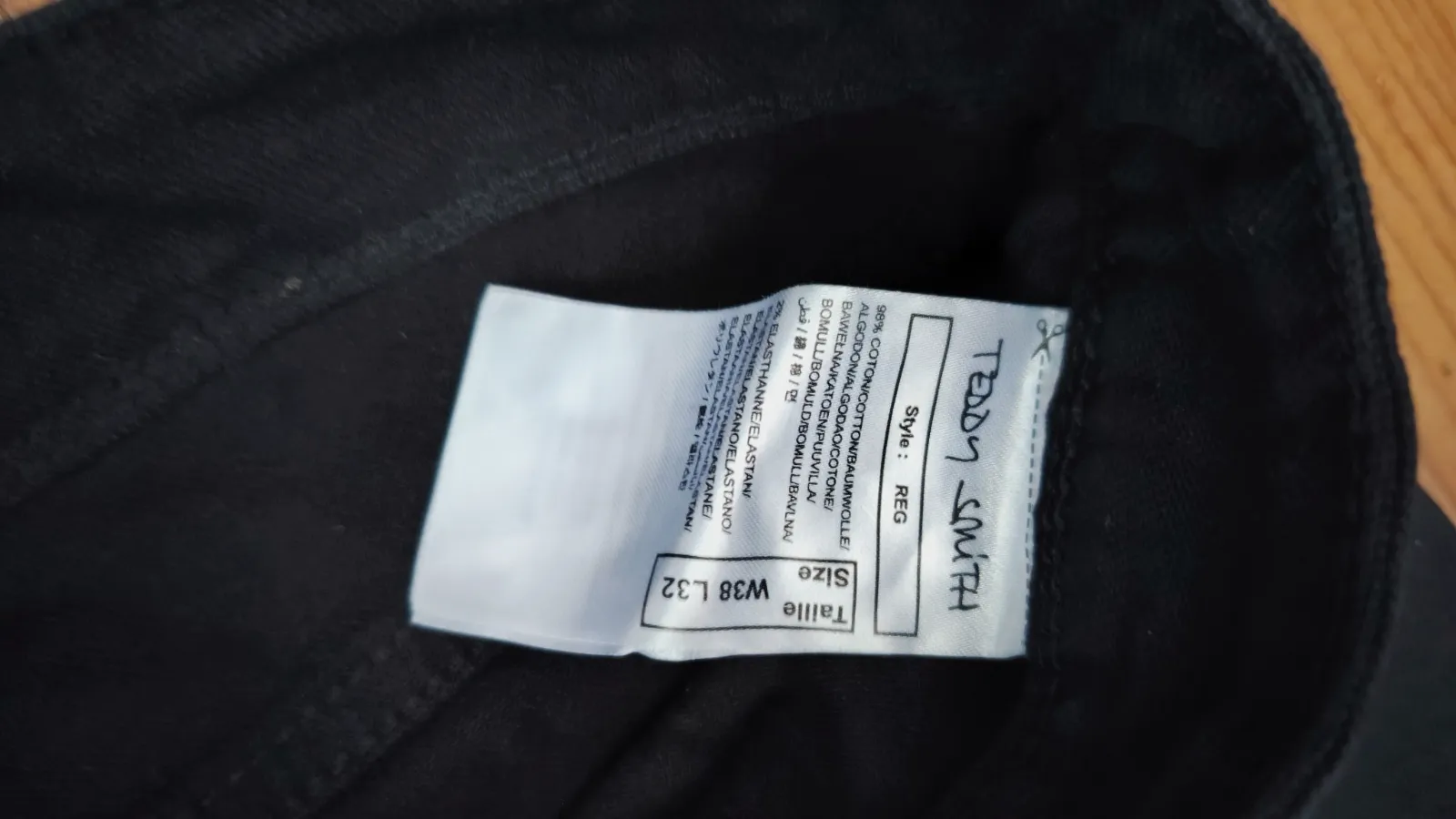 Jean droit noir Teddy Smith coupe régulière – Teddy Smith – taille 38 7