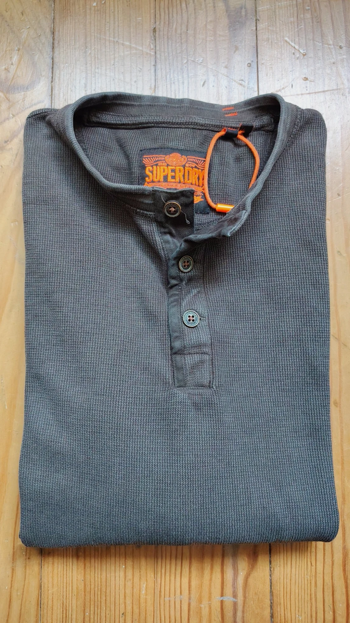 T-shirt Henley Superdry à manches longues